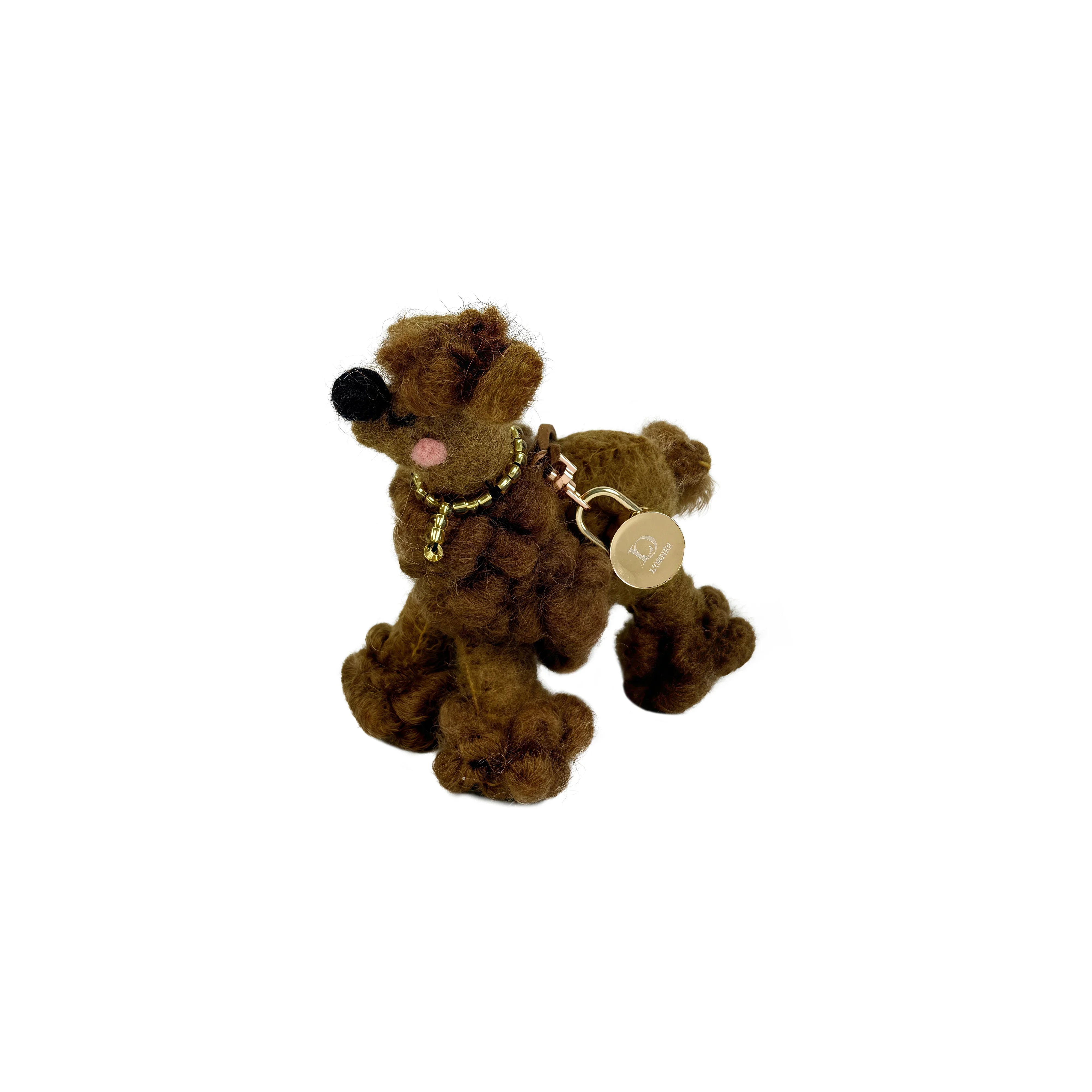 BROWN POODLE keyrings