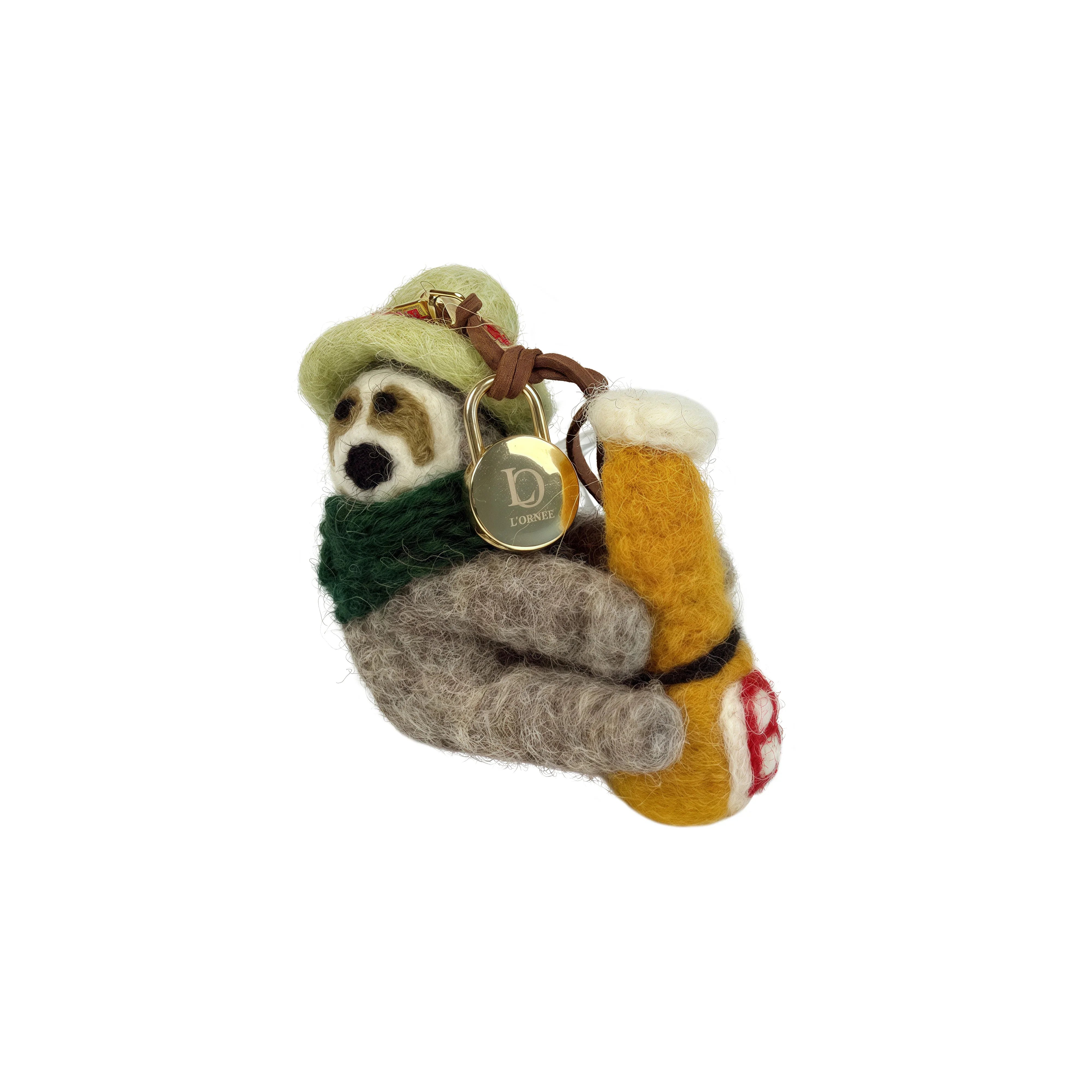 sloth felt charm