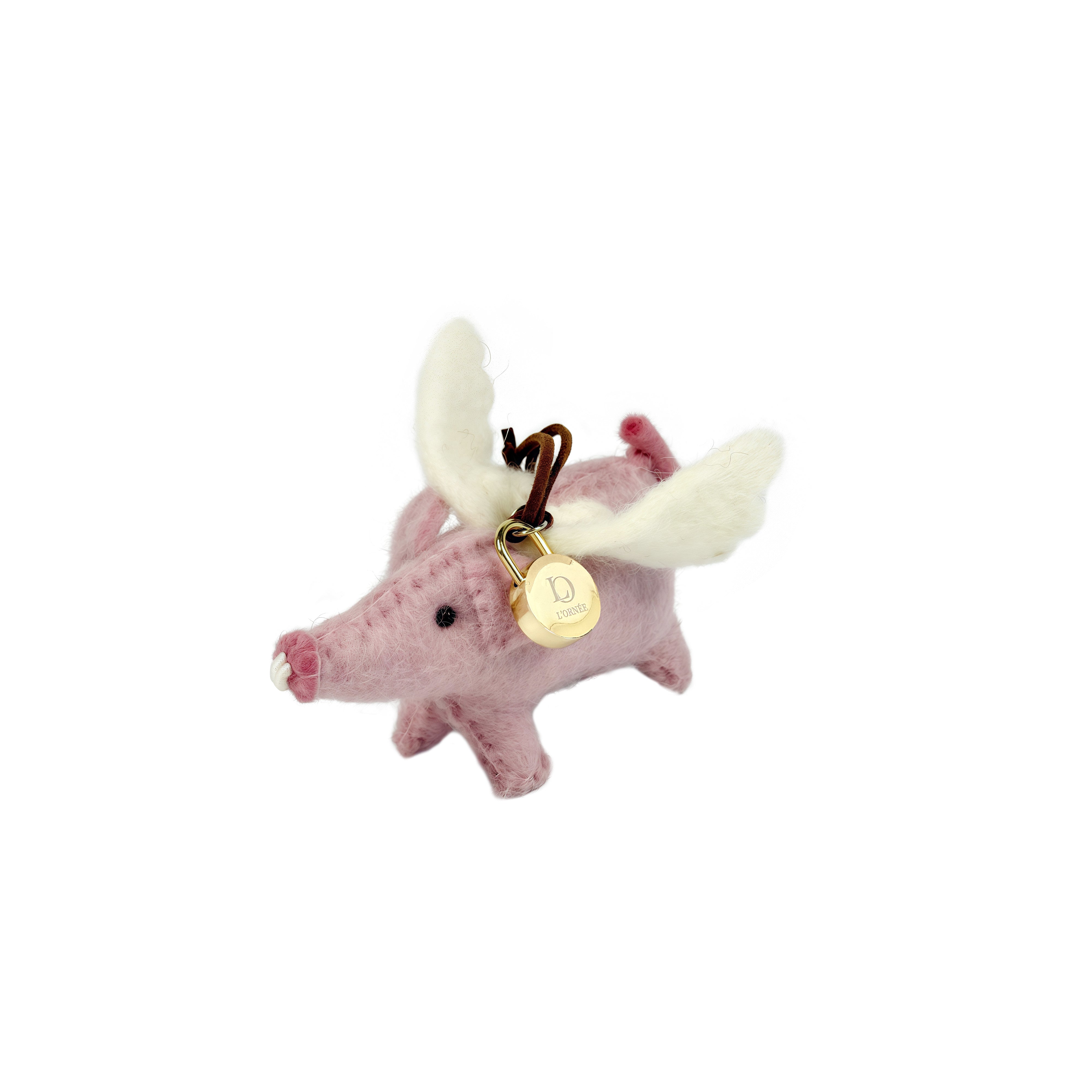 FLYING PIG felt charm keyrings