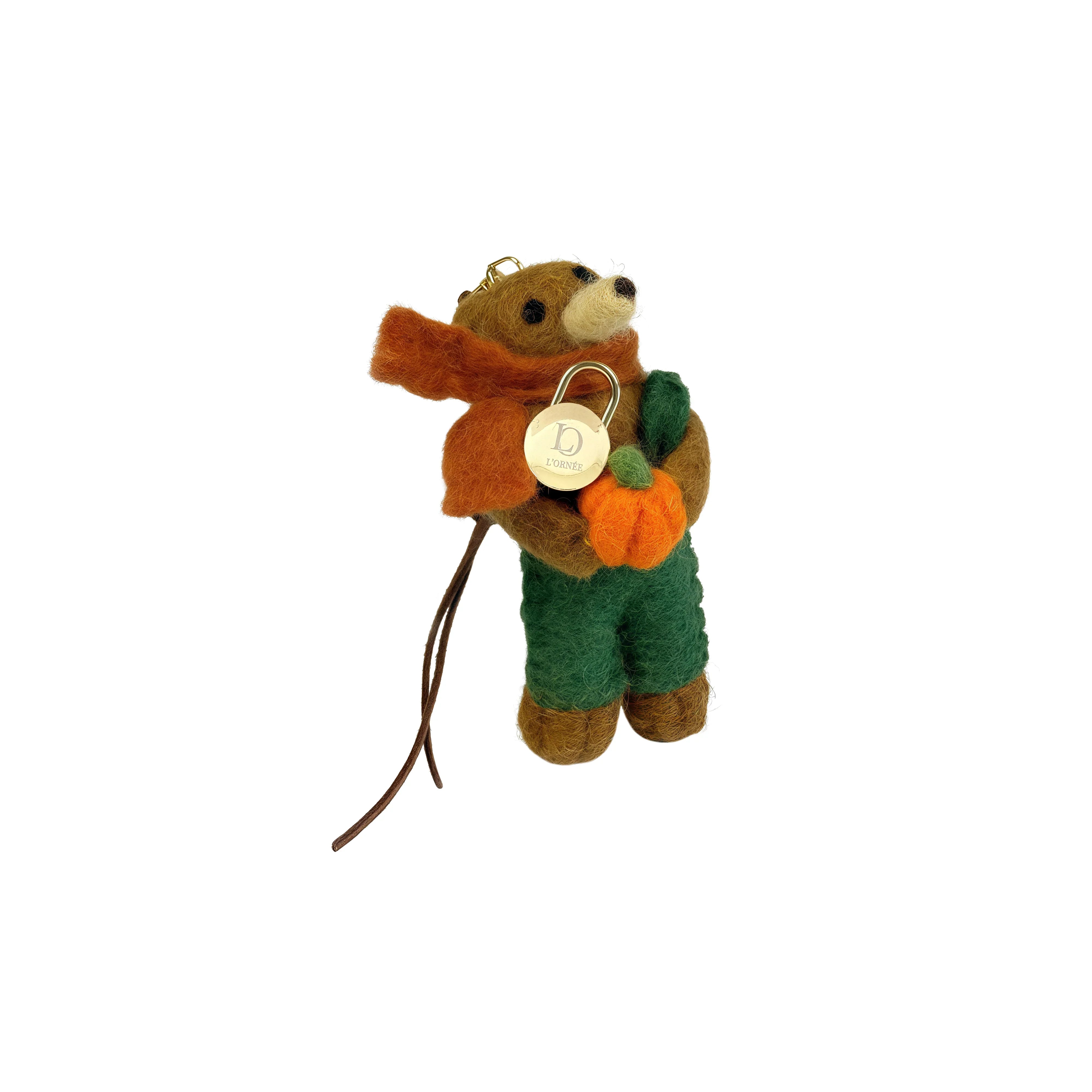 PUMPKIN BEAR CHARM keyrings