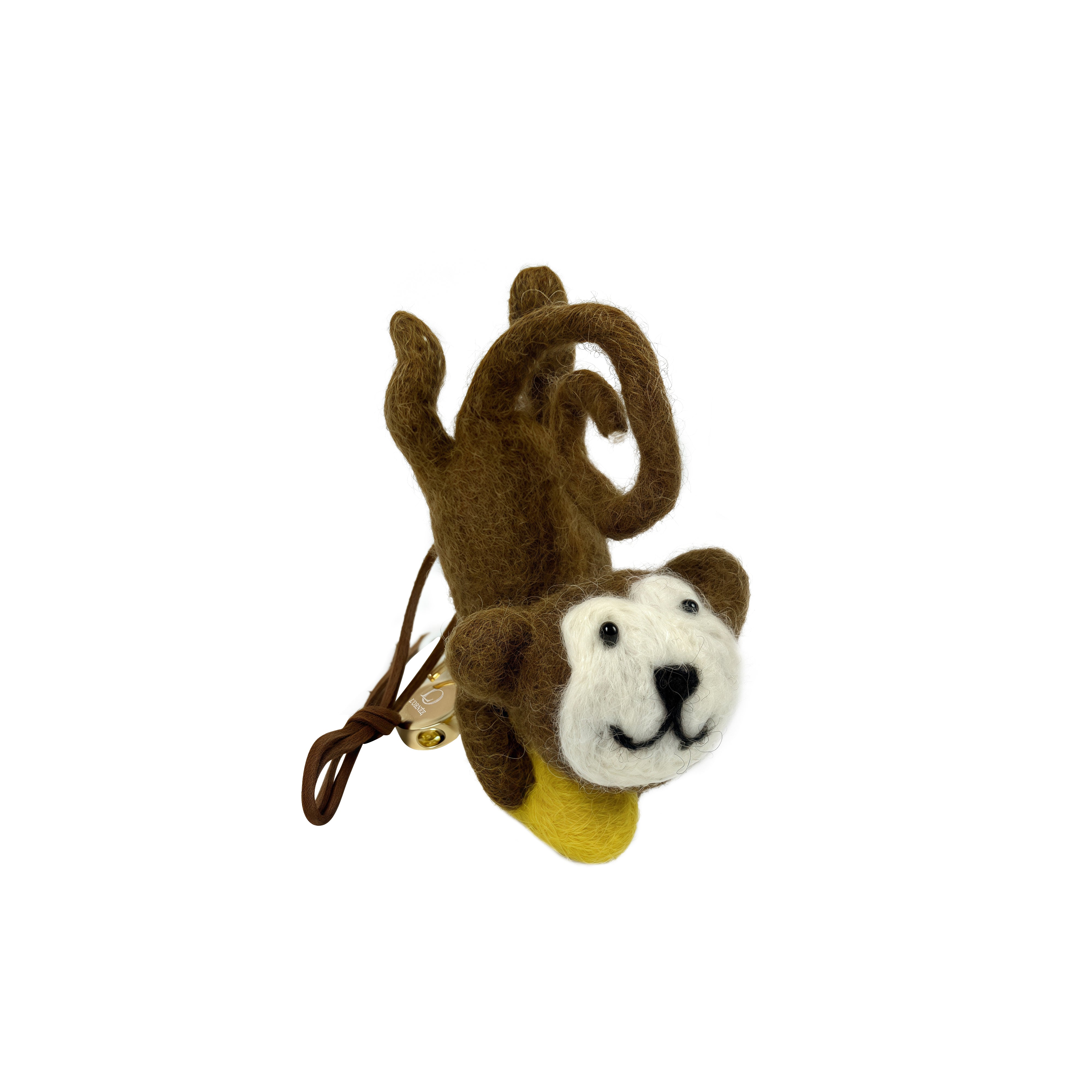 UPSIDE-DOWN MONKEY felt charm