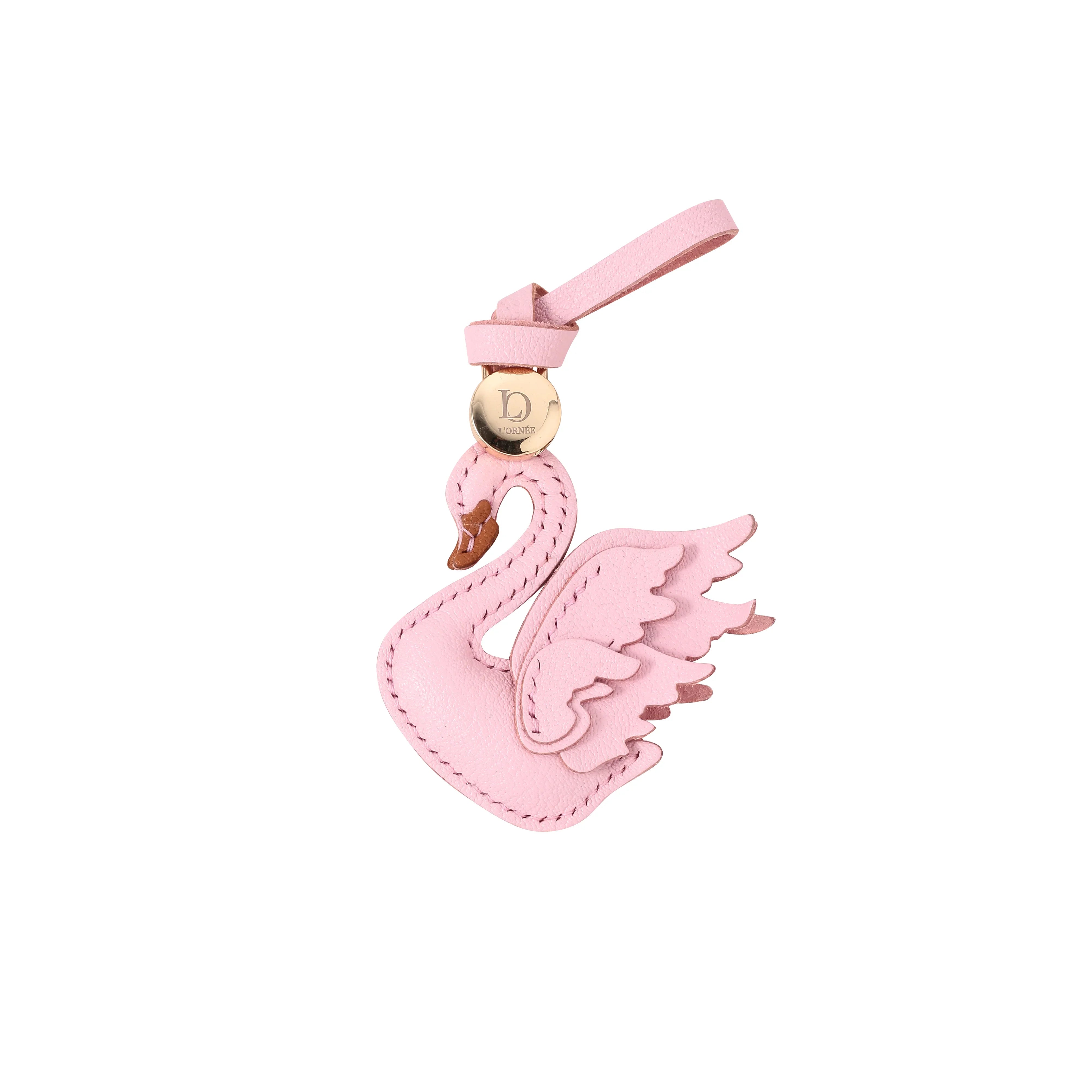 PINK ELEGANT SWAN bag charm