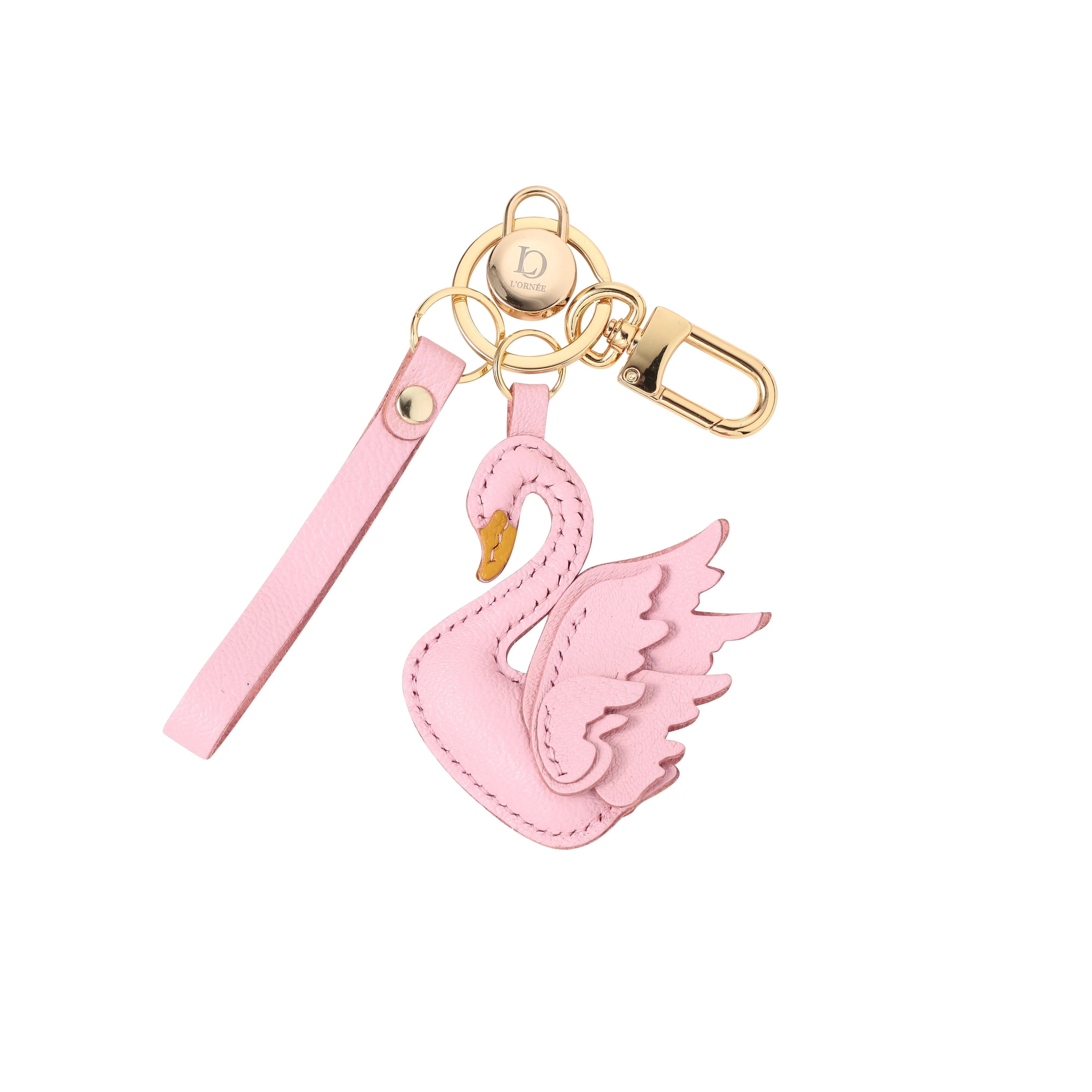 PINK ELEGANT SWAN keyring