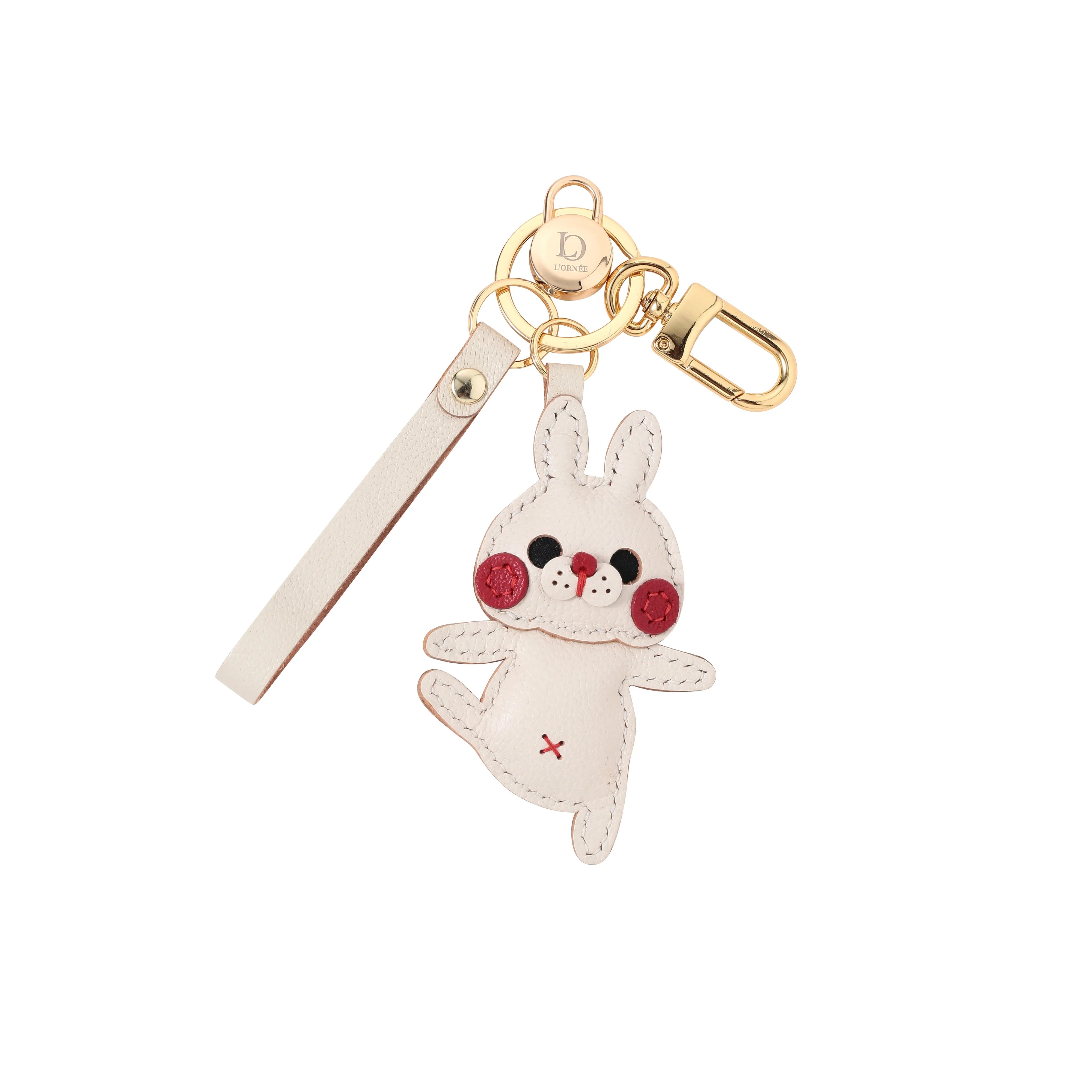 bunny keychain charm