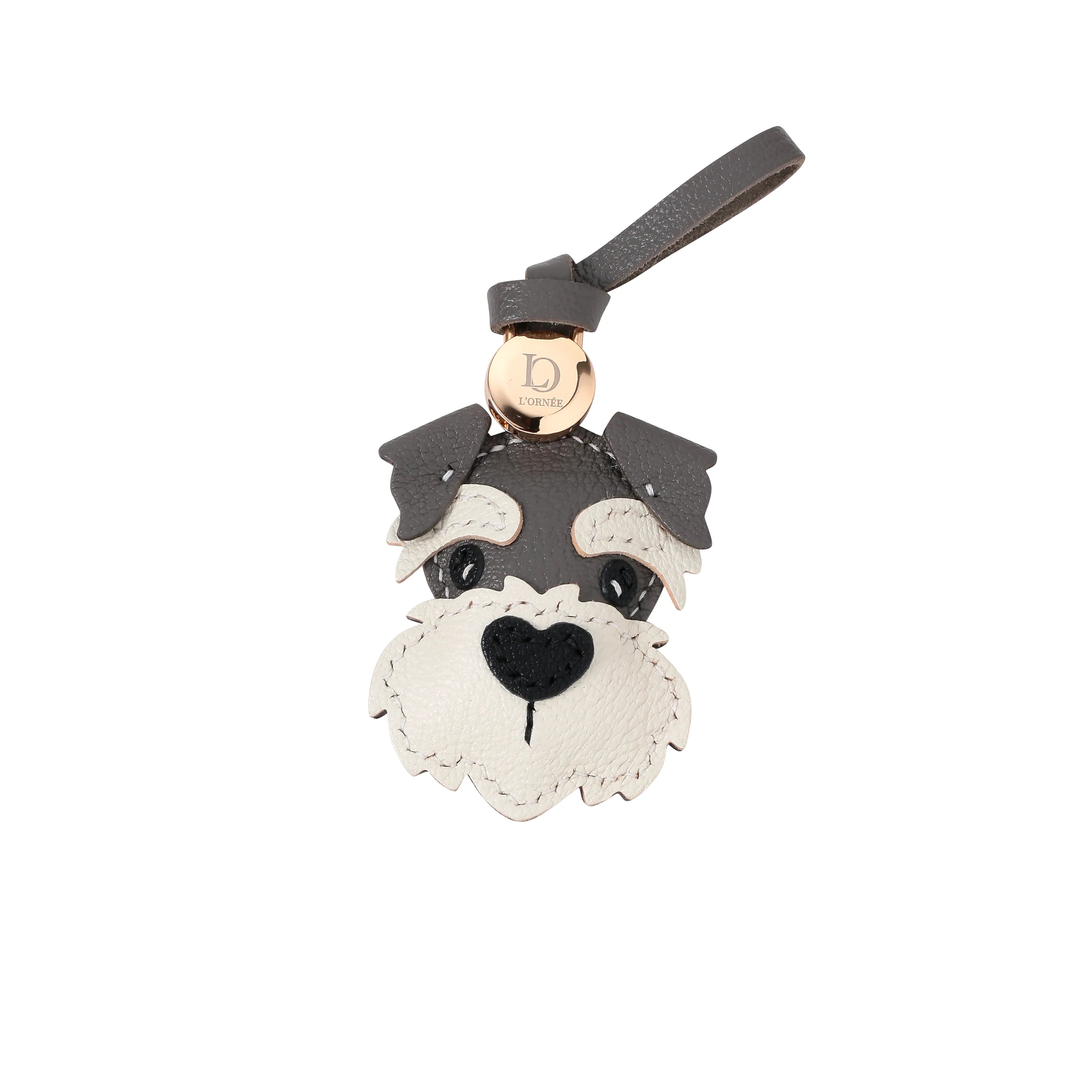 SCHNAUZER leather keychains