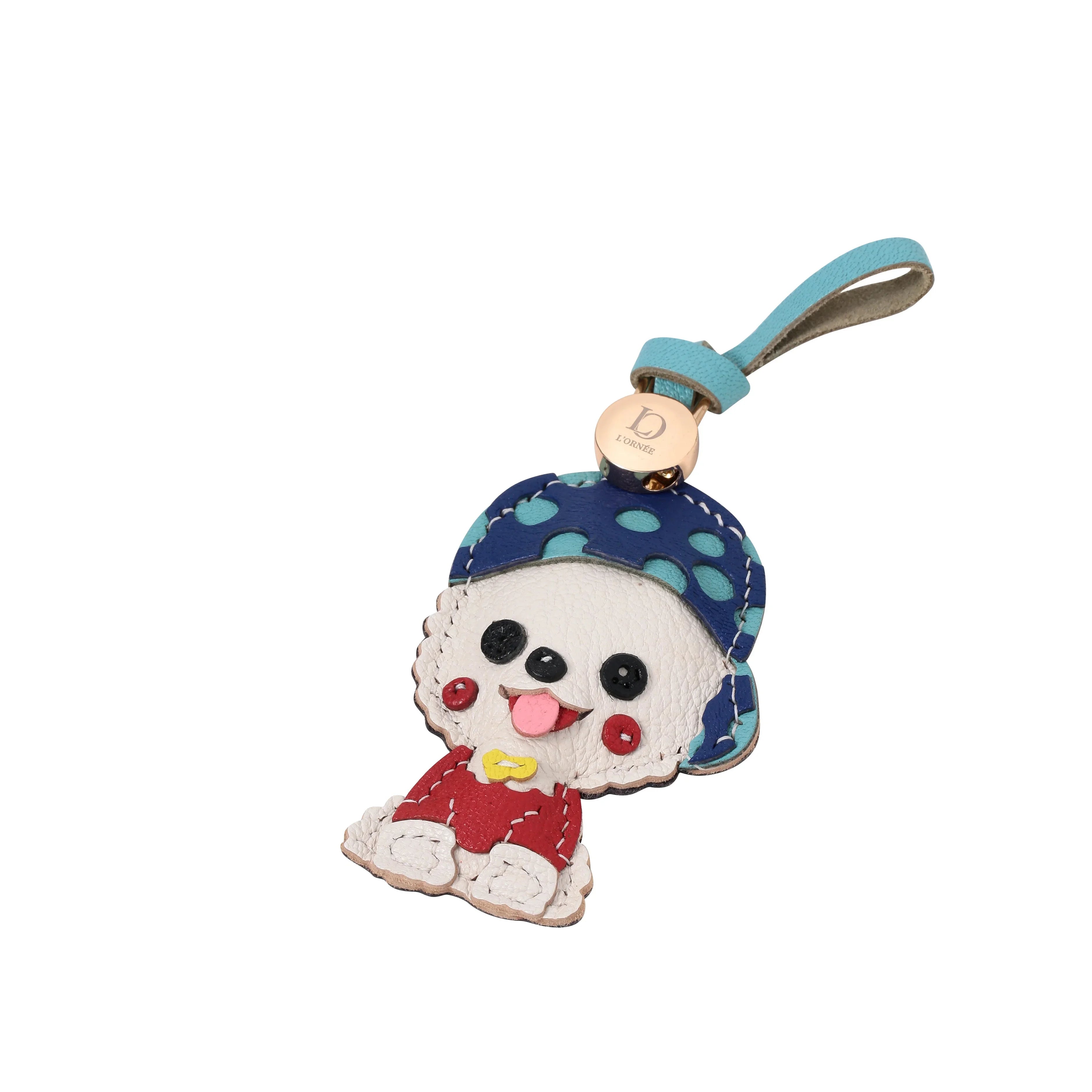 bichon bag charm