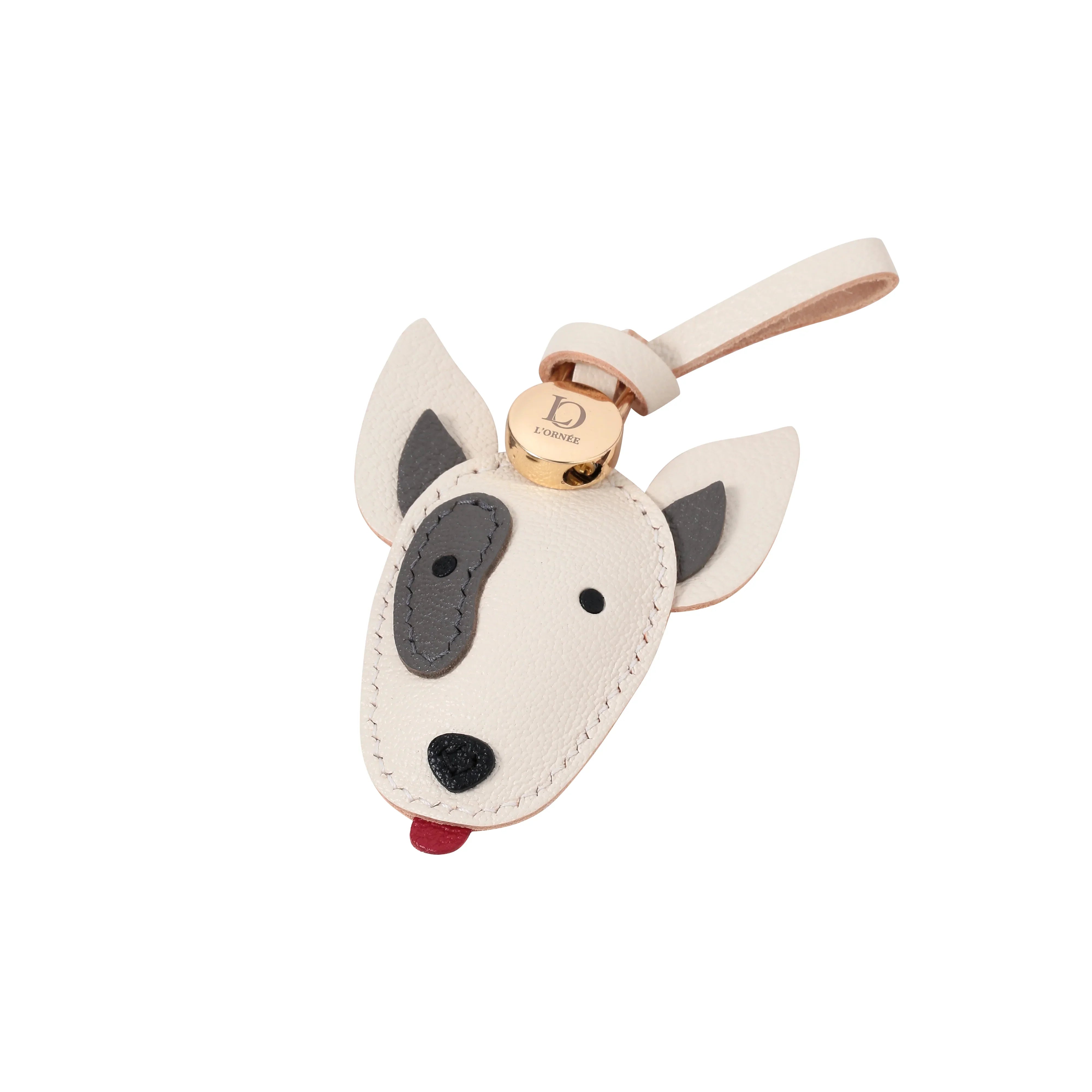 BULL TERRIER leather bag charm