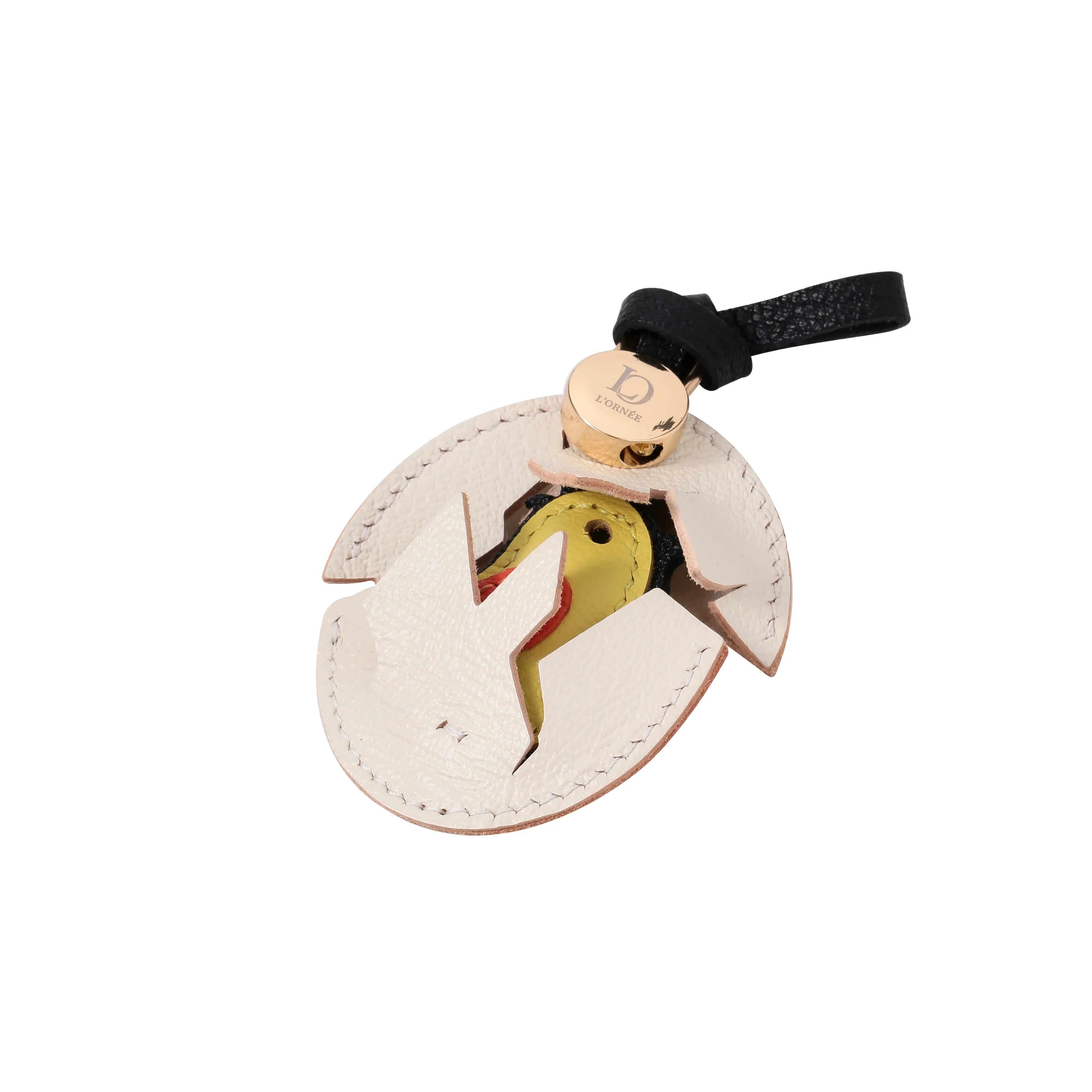 egg leather bag charm