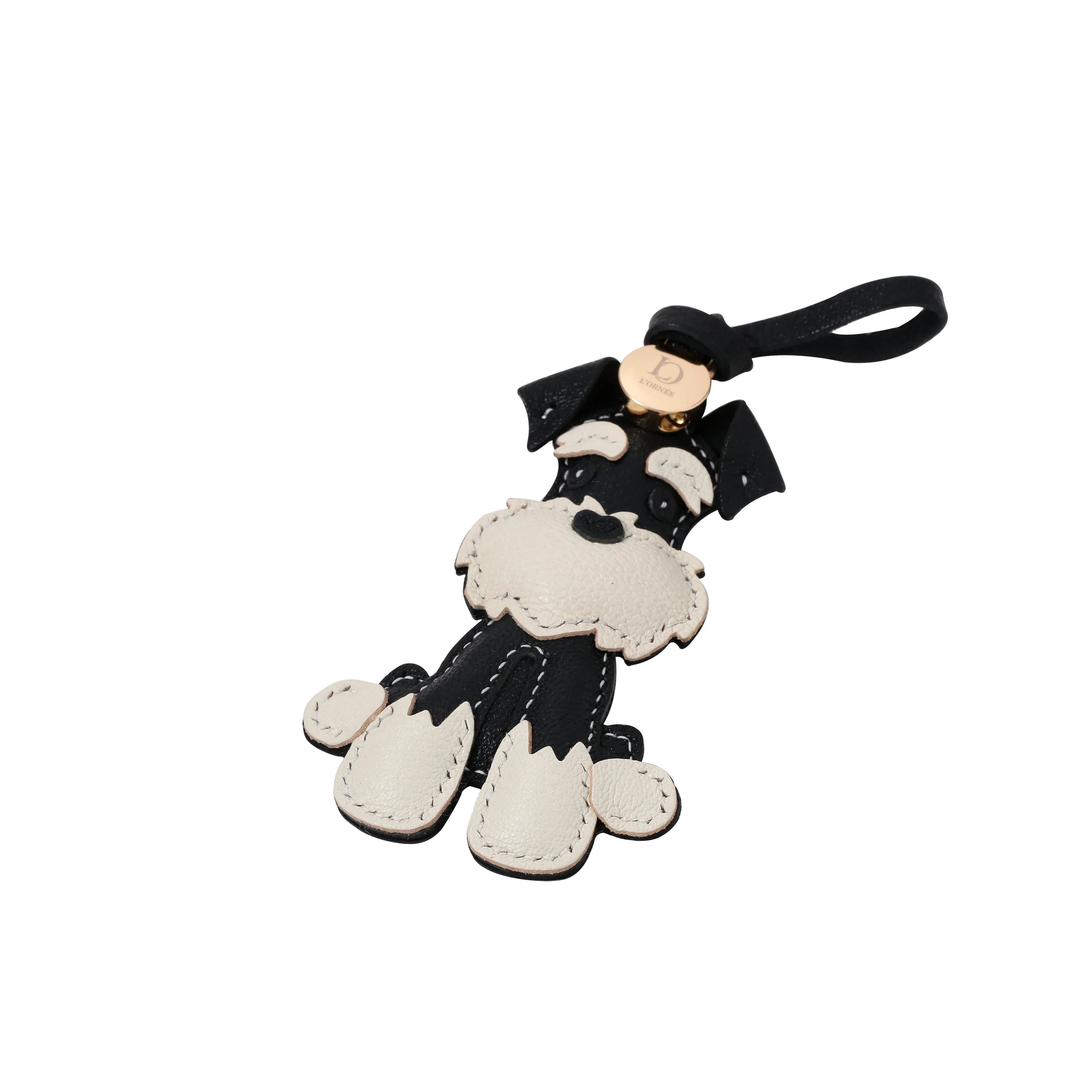 SITTING BLACK SCHNAUZER keychains