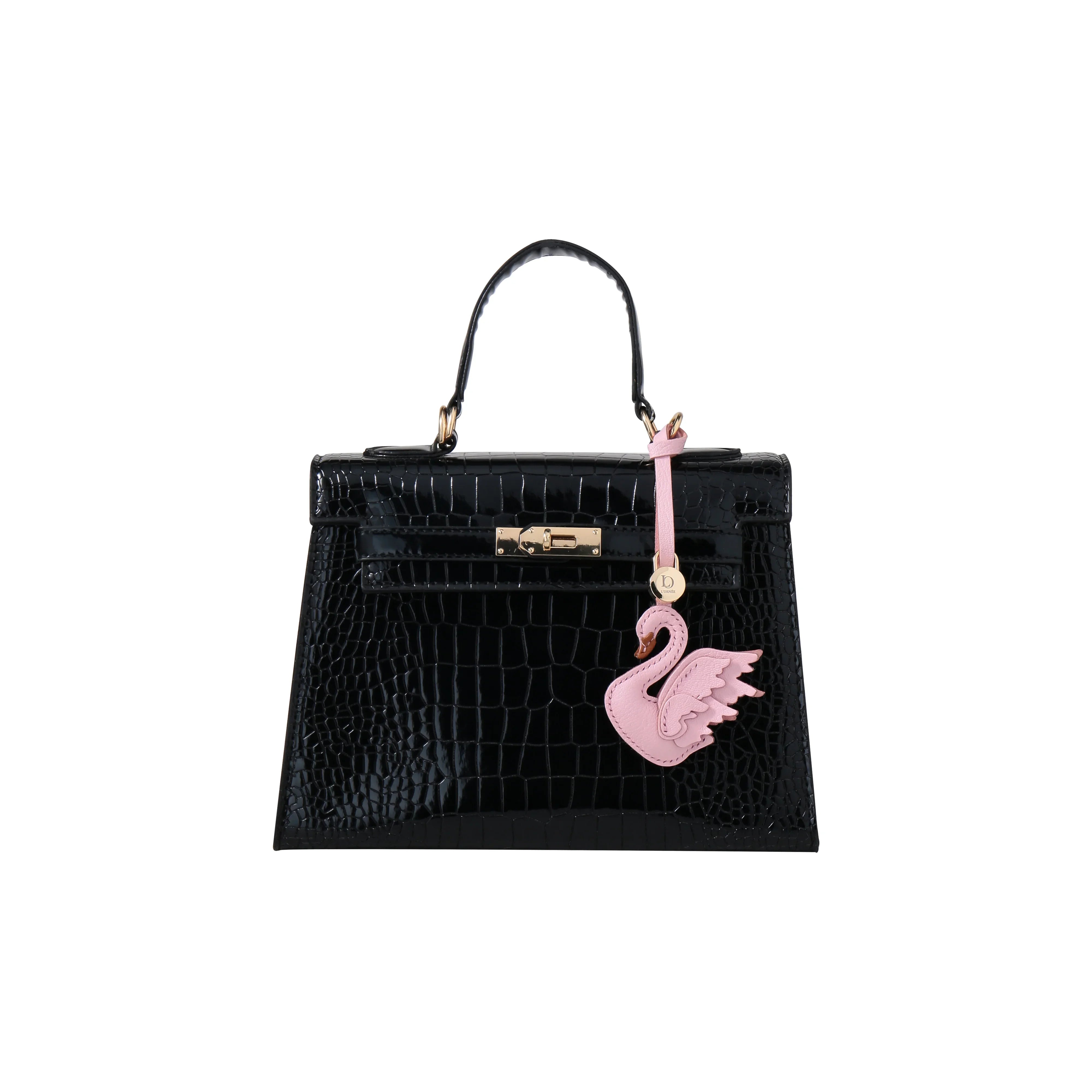 PINK ELEGANT SWAN CHARM with bag