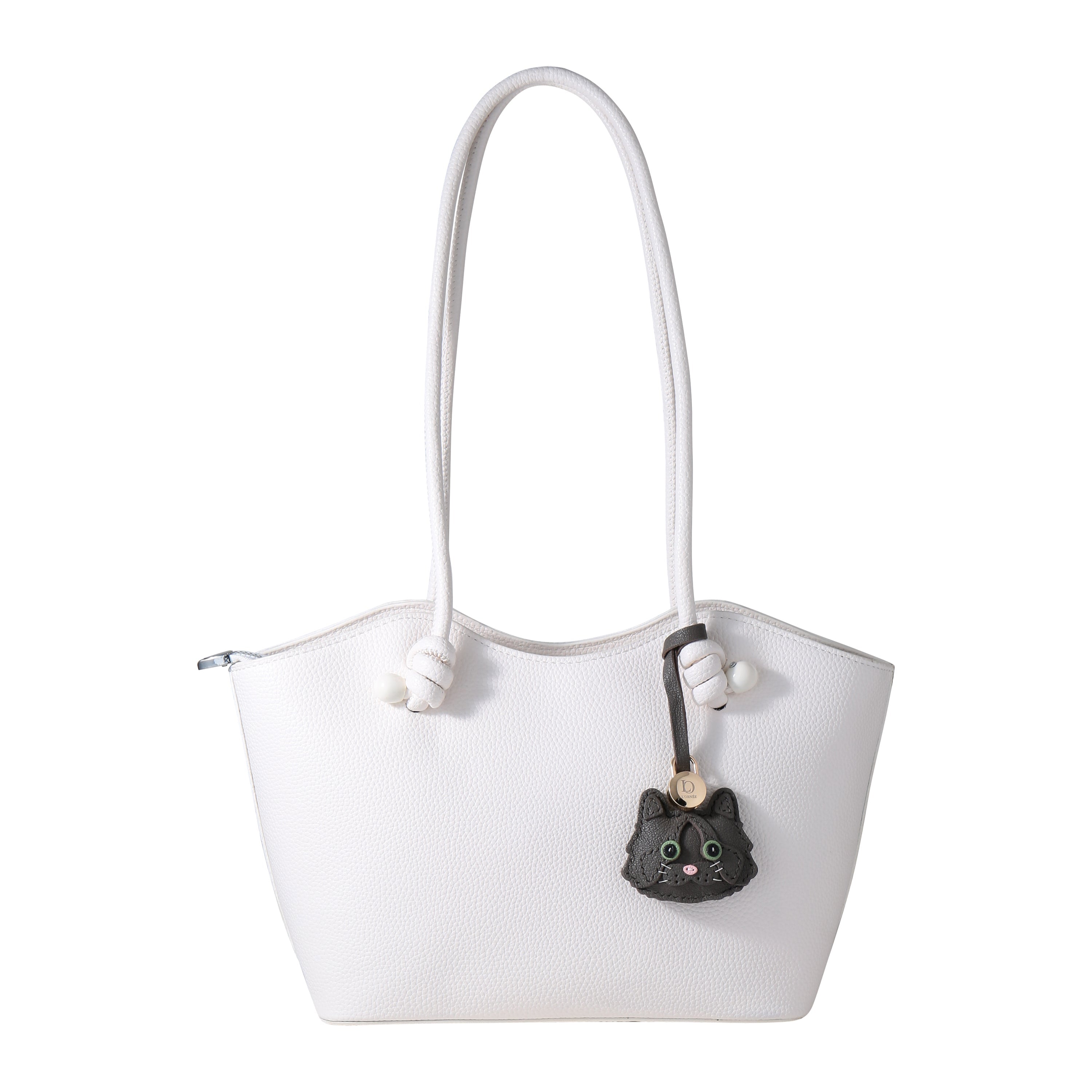 Russian blue cat with bag