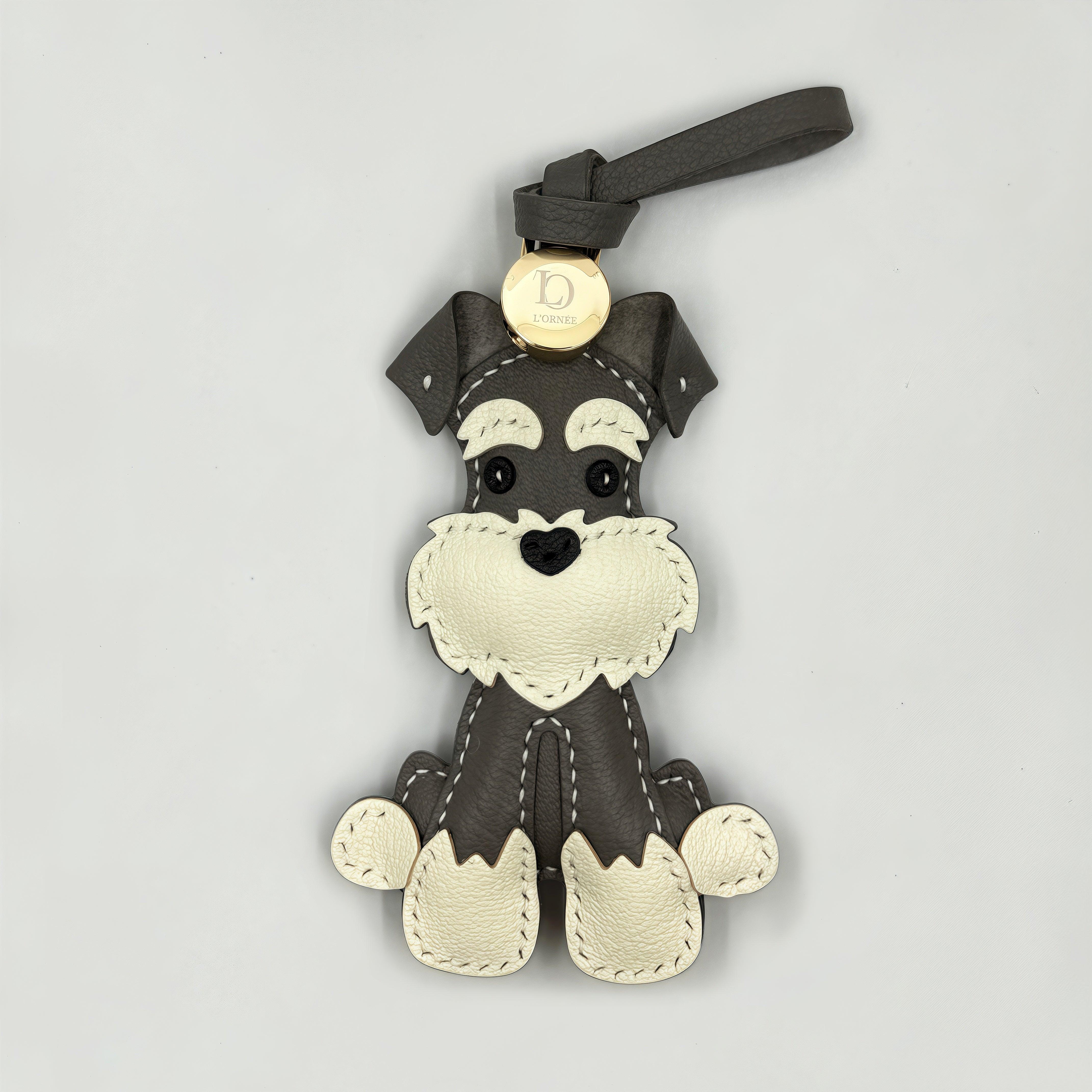SITTING GREY SCHNAUZER bag CHARM
