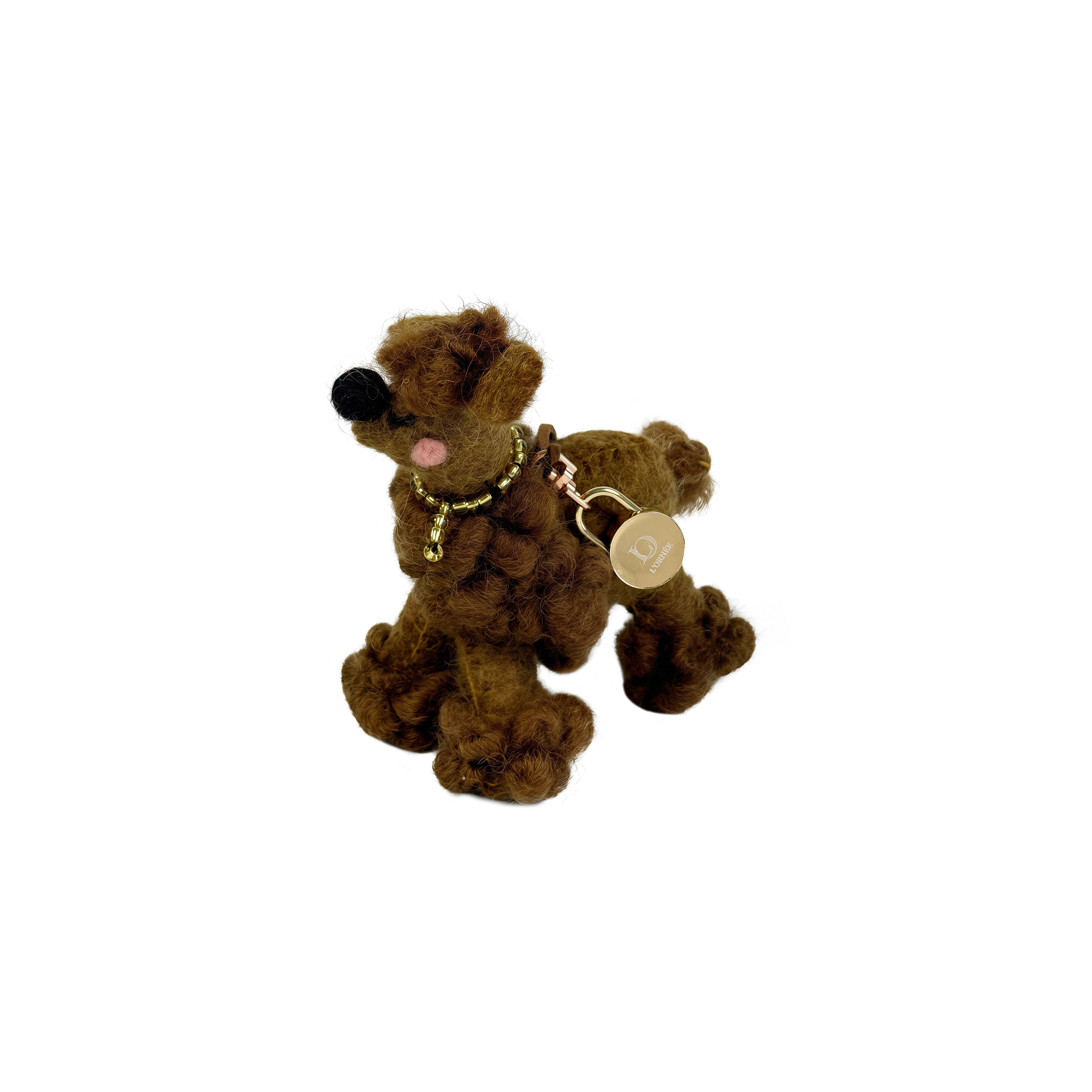 BROWN POODLE keyrings