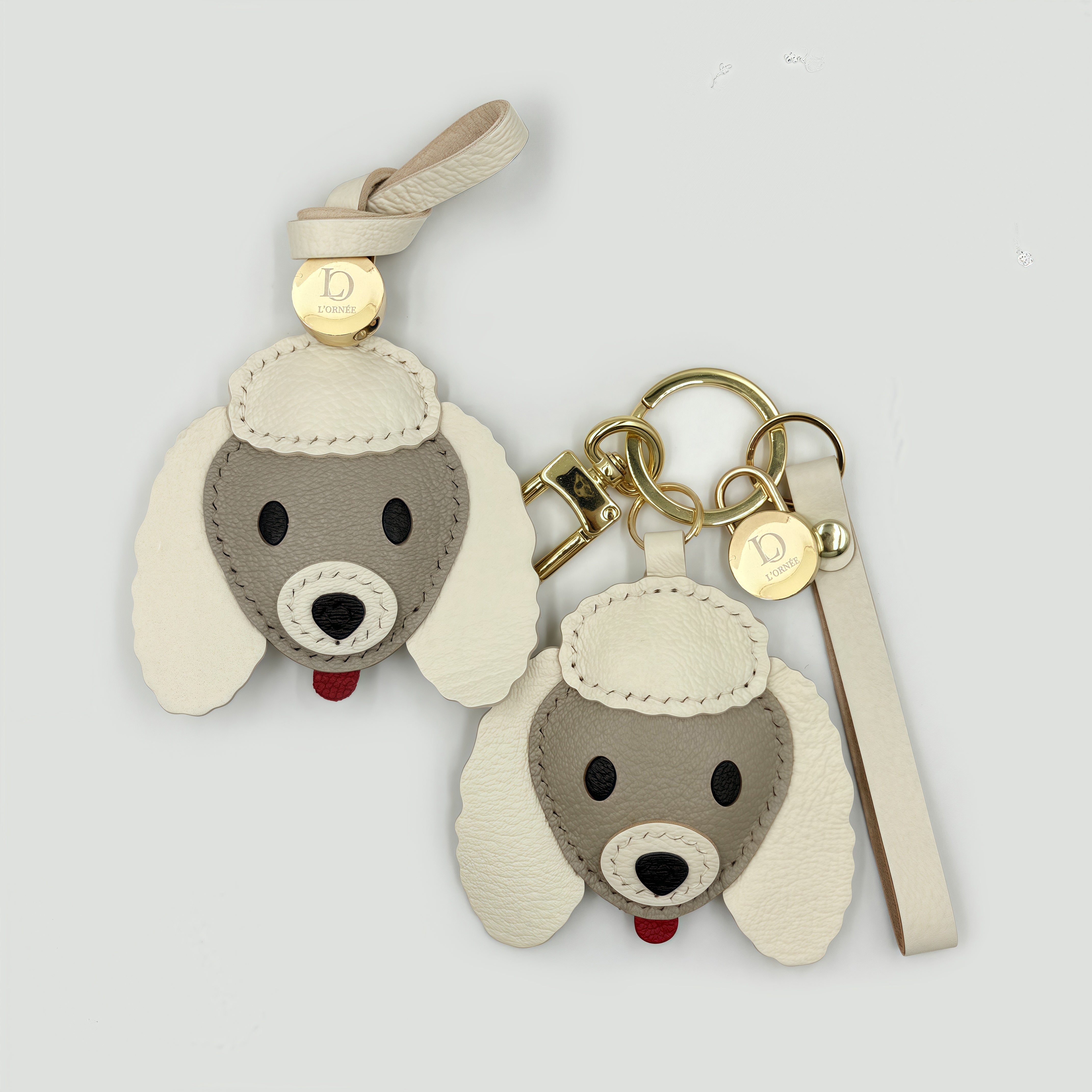 ASH CREAM STANDARD POODLE keyrings