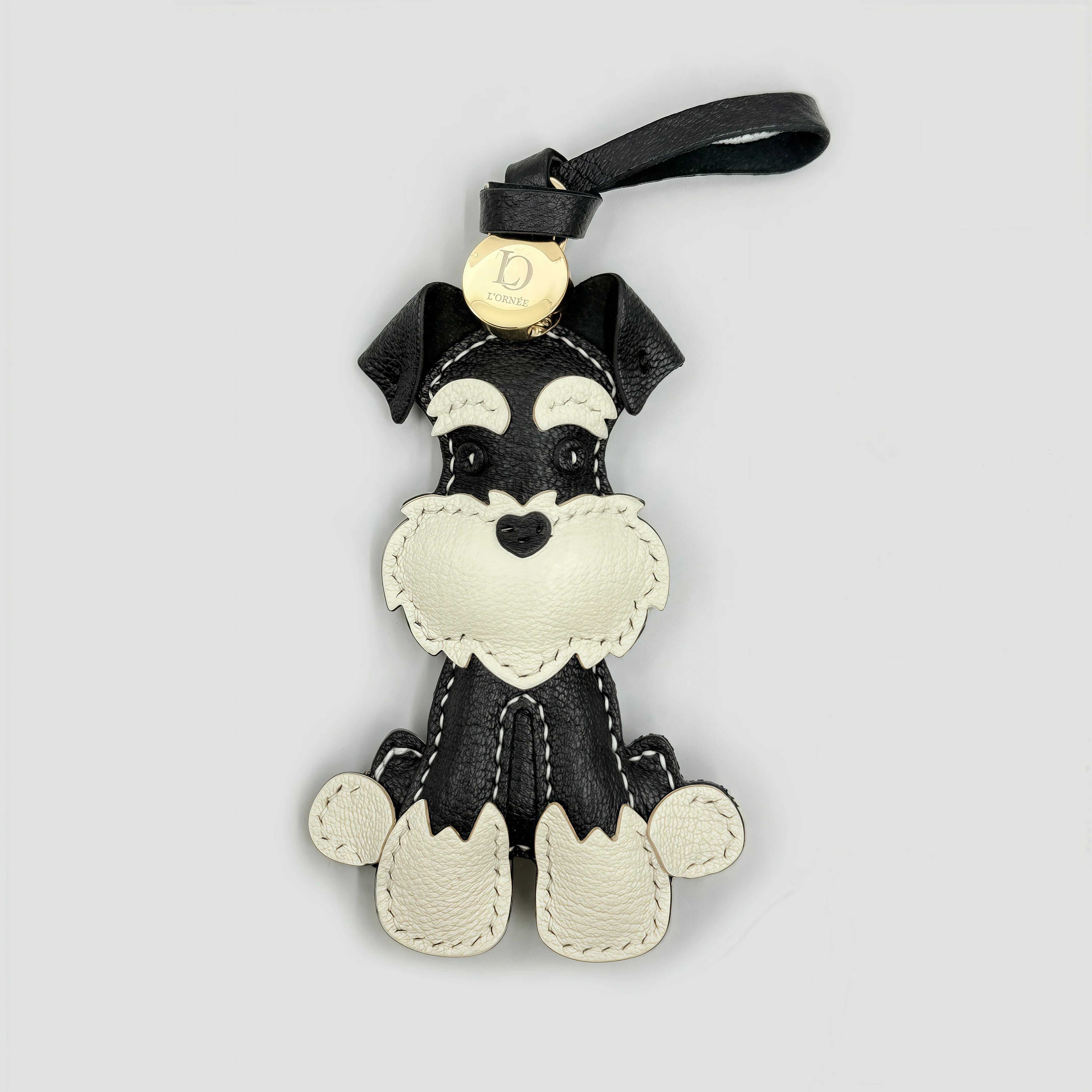 SITTING BLACK SCHNAUZER CHARM keychains
