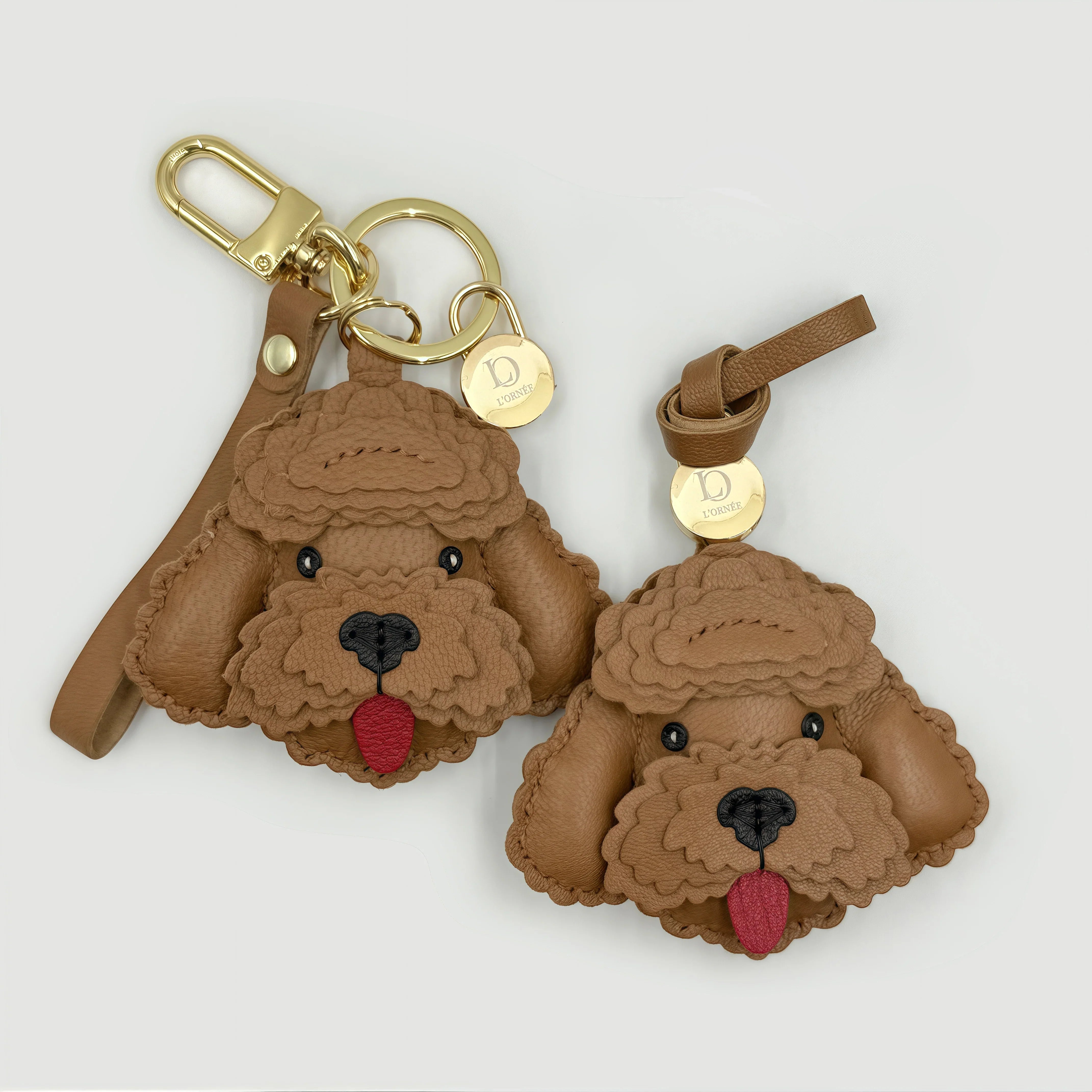 BROWN CHEEKY POODLE key chains