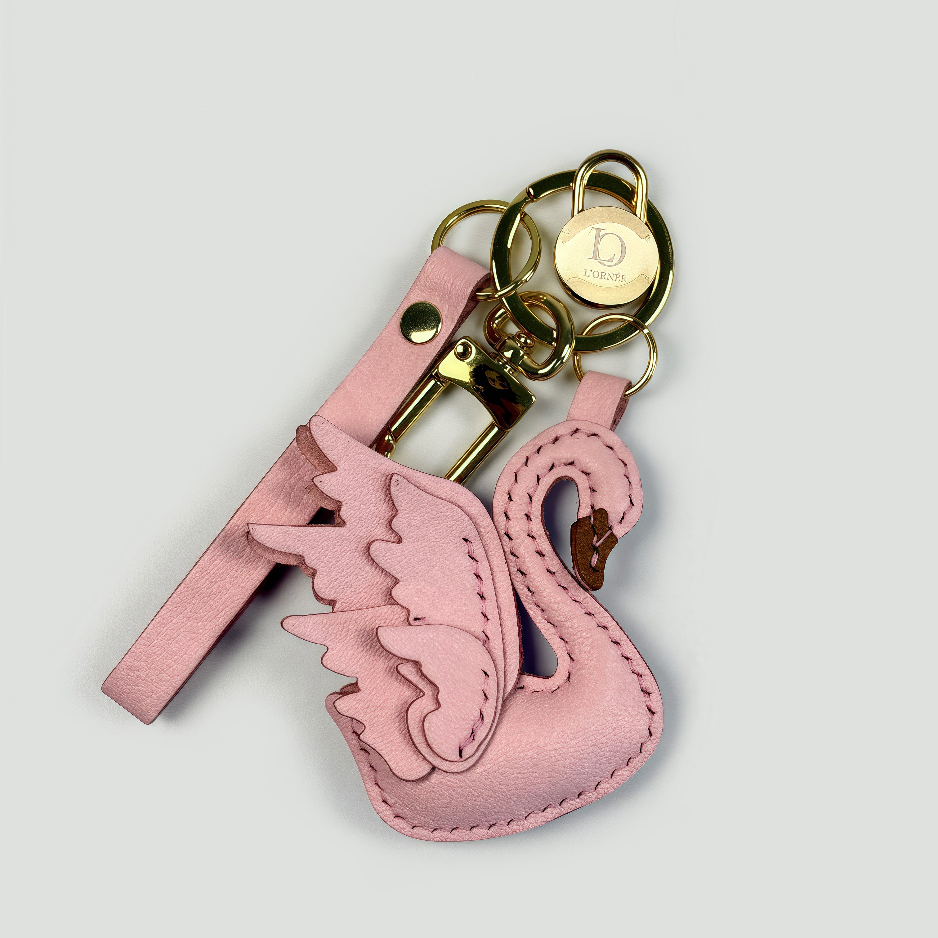 PINK ELEGANT SWAN bagcharms