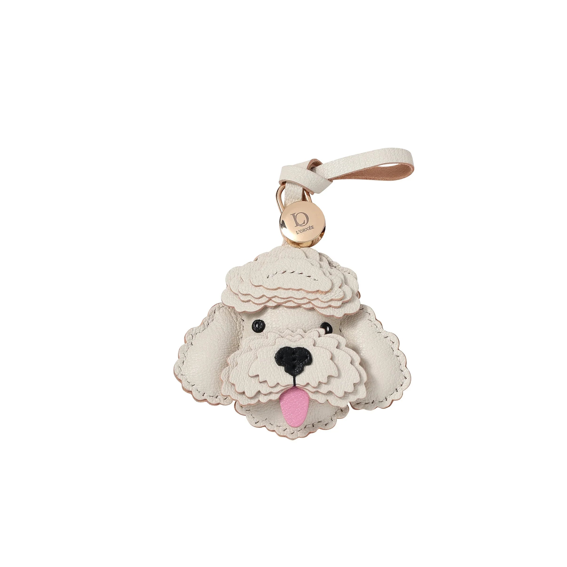 white POODLE bag accessories