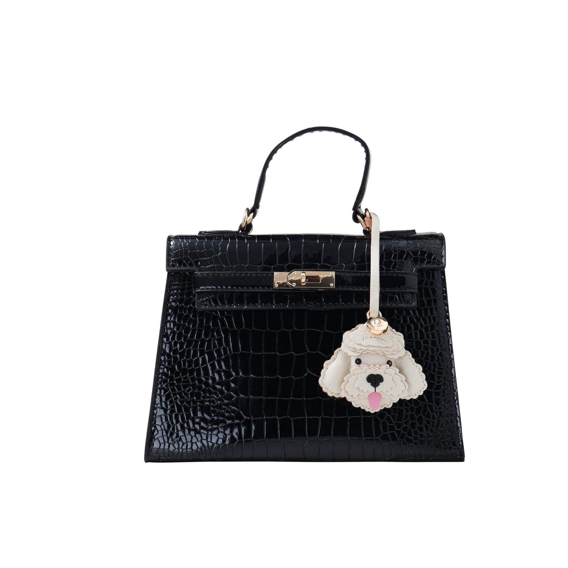 WHITE POODLE  with bag