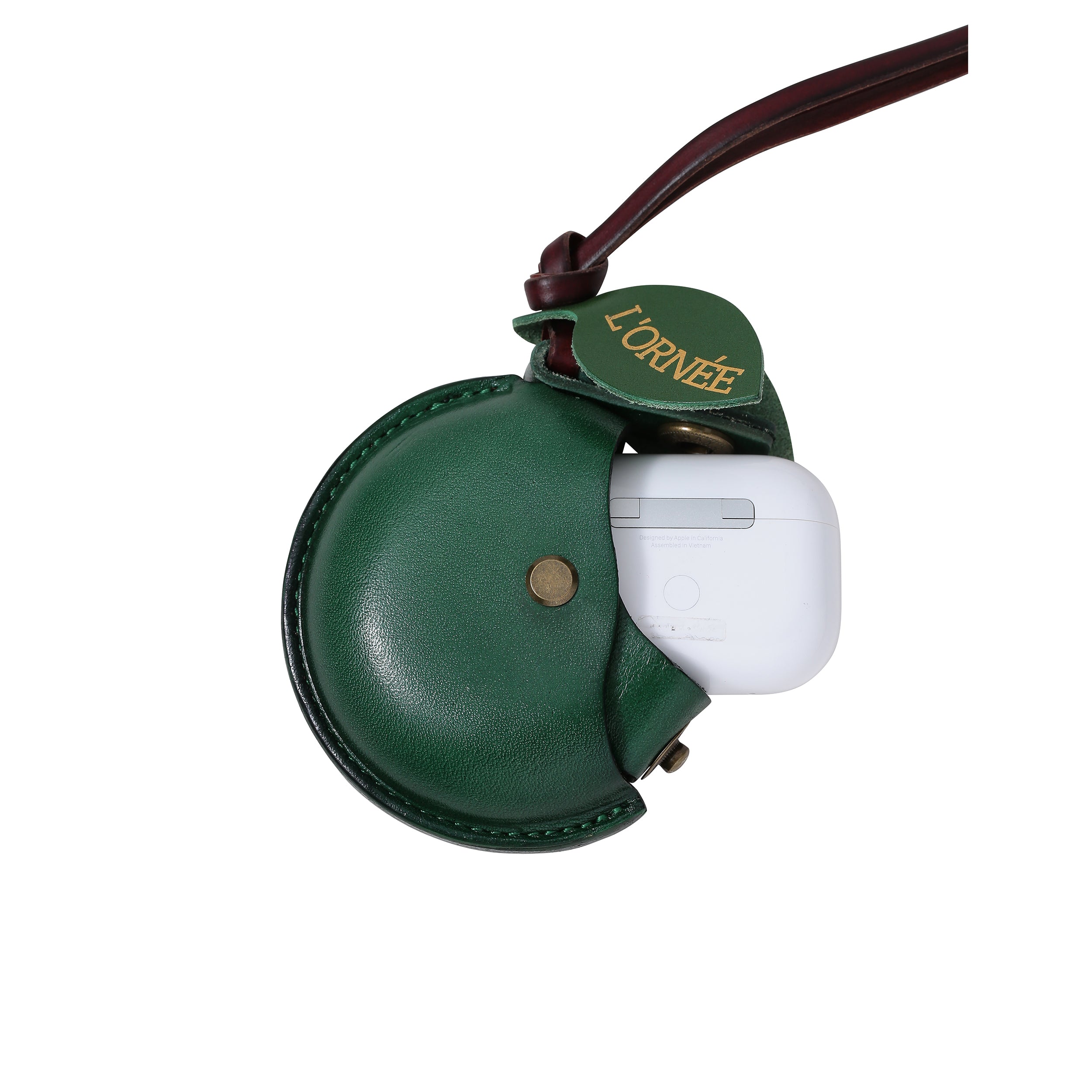 GREEN ORANGE AIRPODS CASE with airpods