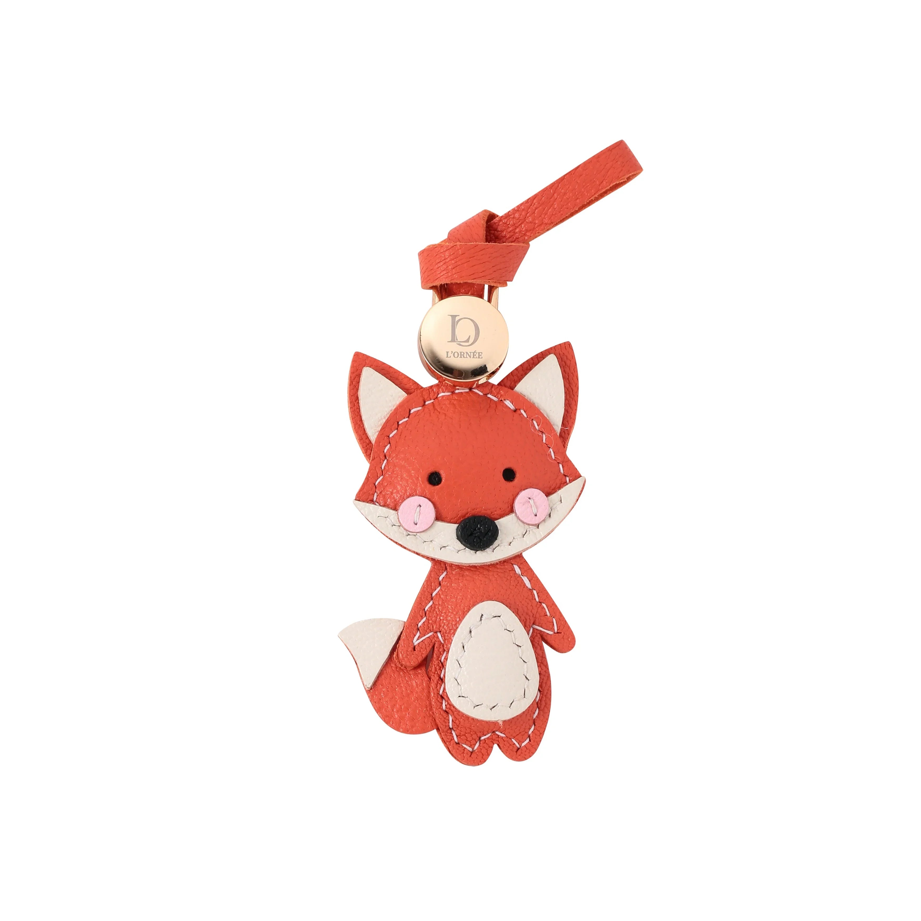 fox leather charm