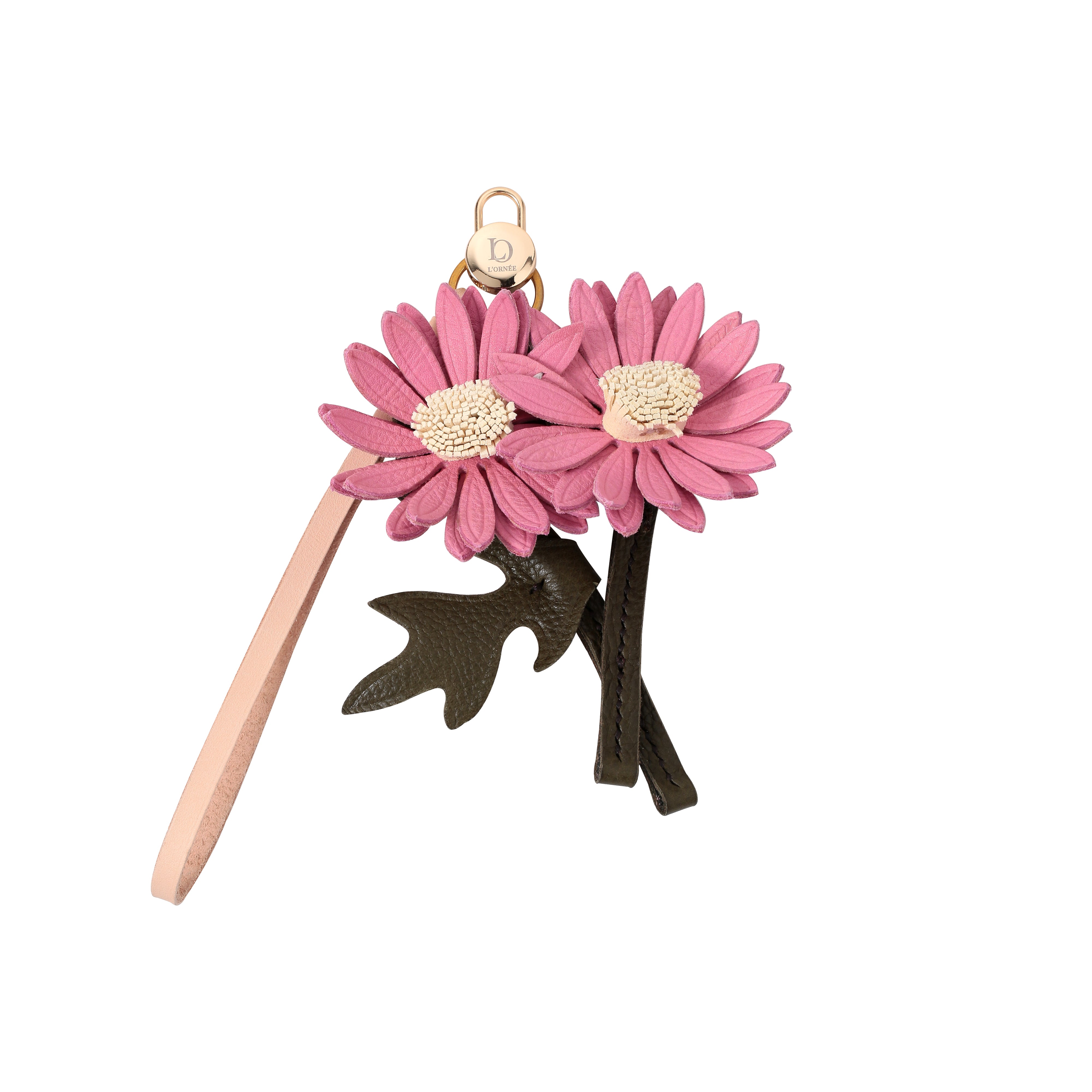 leather flower keychains