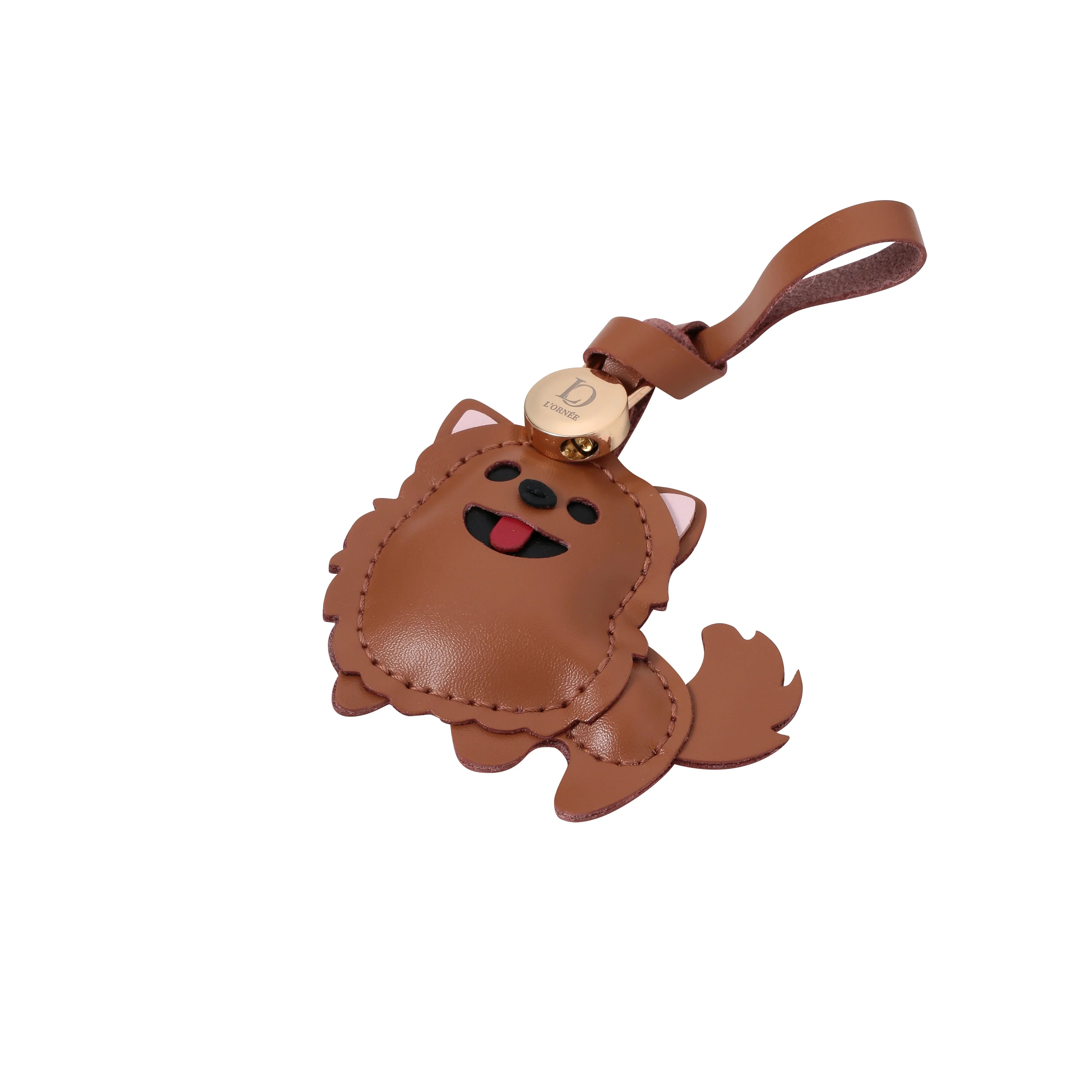 BROWN POMERANIAN keychains