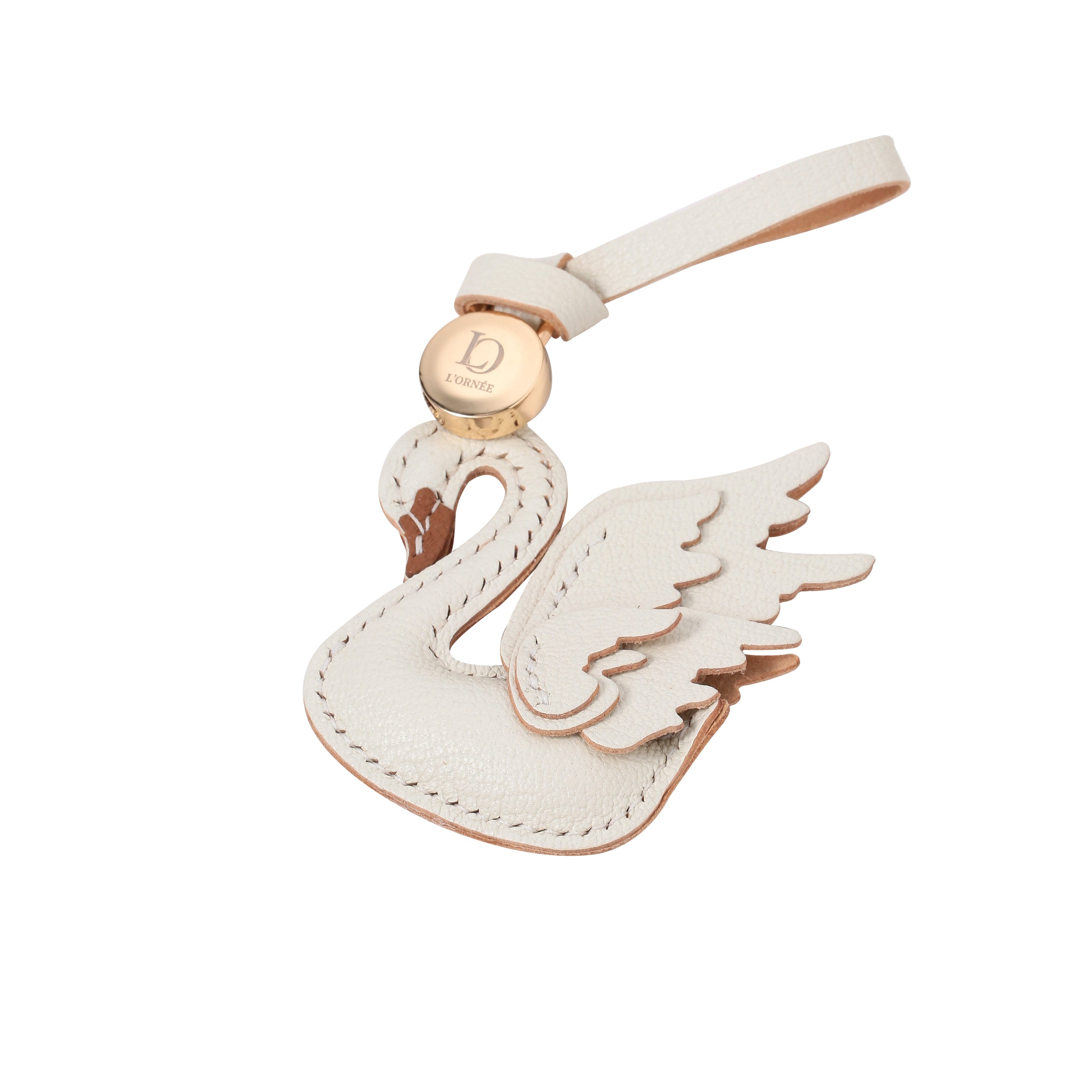 WHITE SWAN bag charm