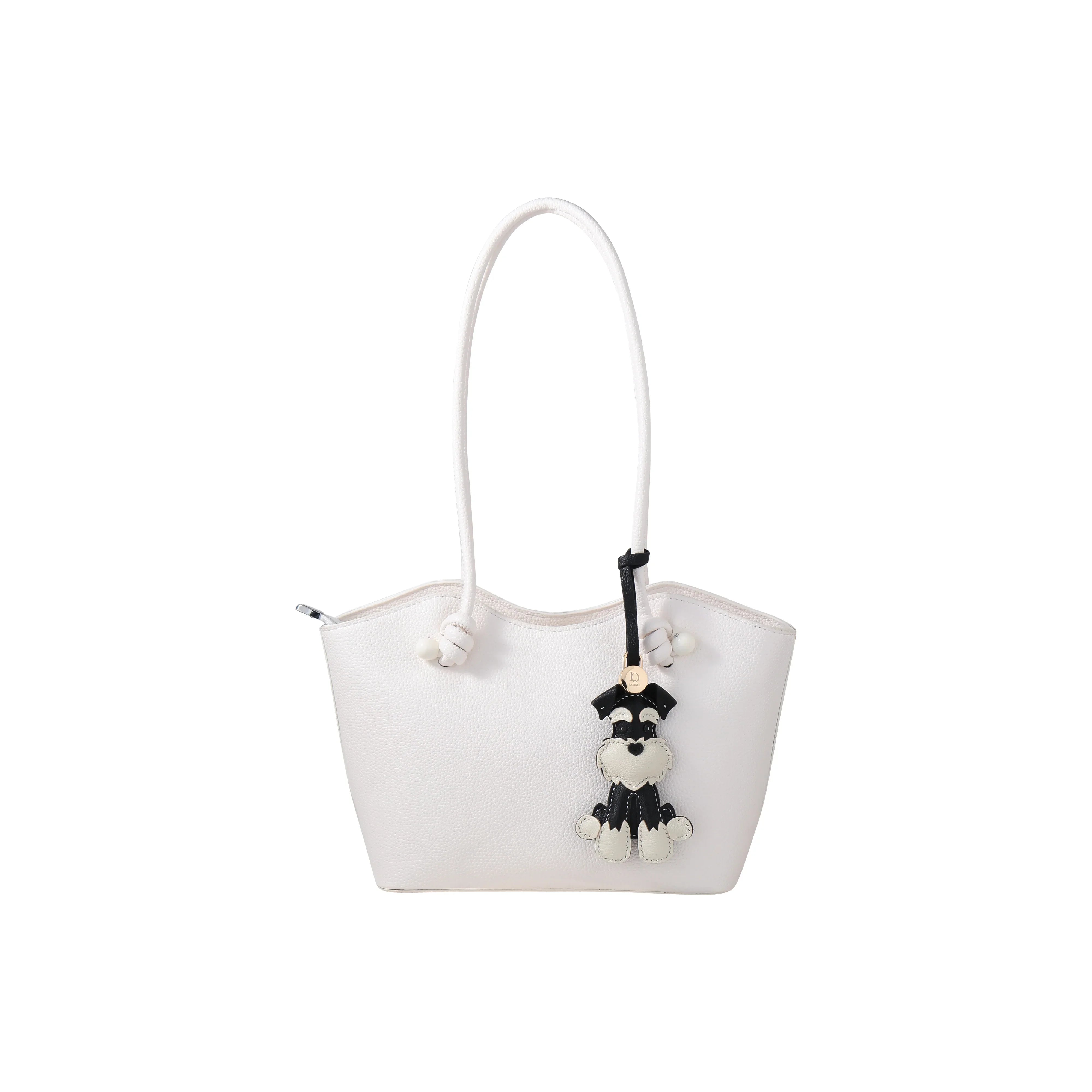 SITTING BLACK SCHNAUZER with bag