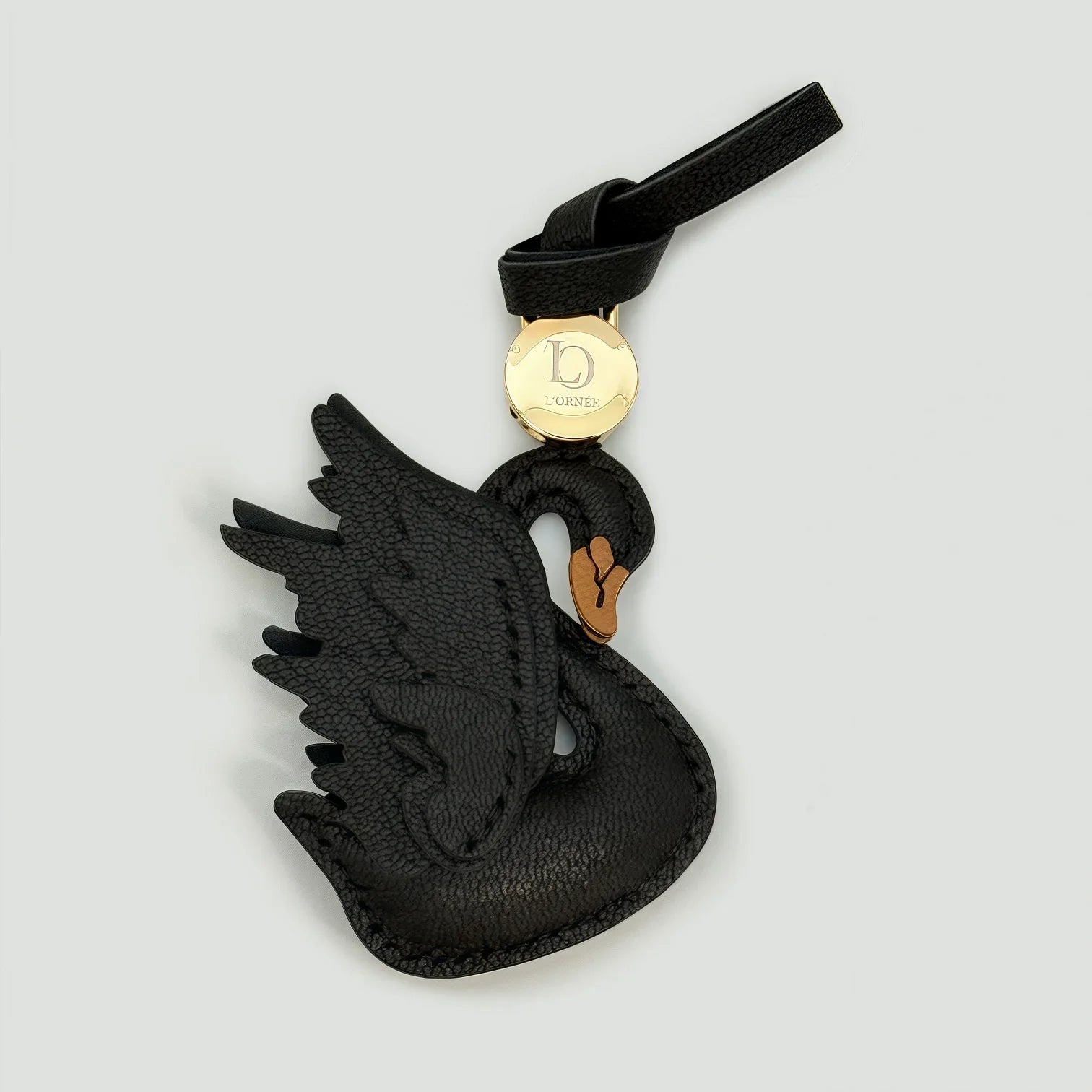 BLACK ELEGANT SWAN bag CHARM