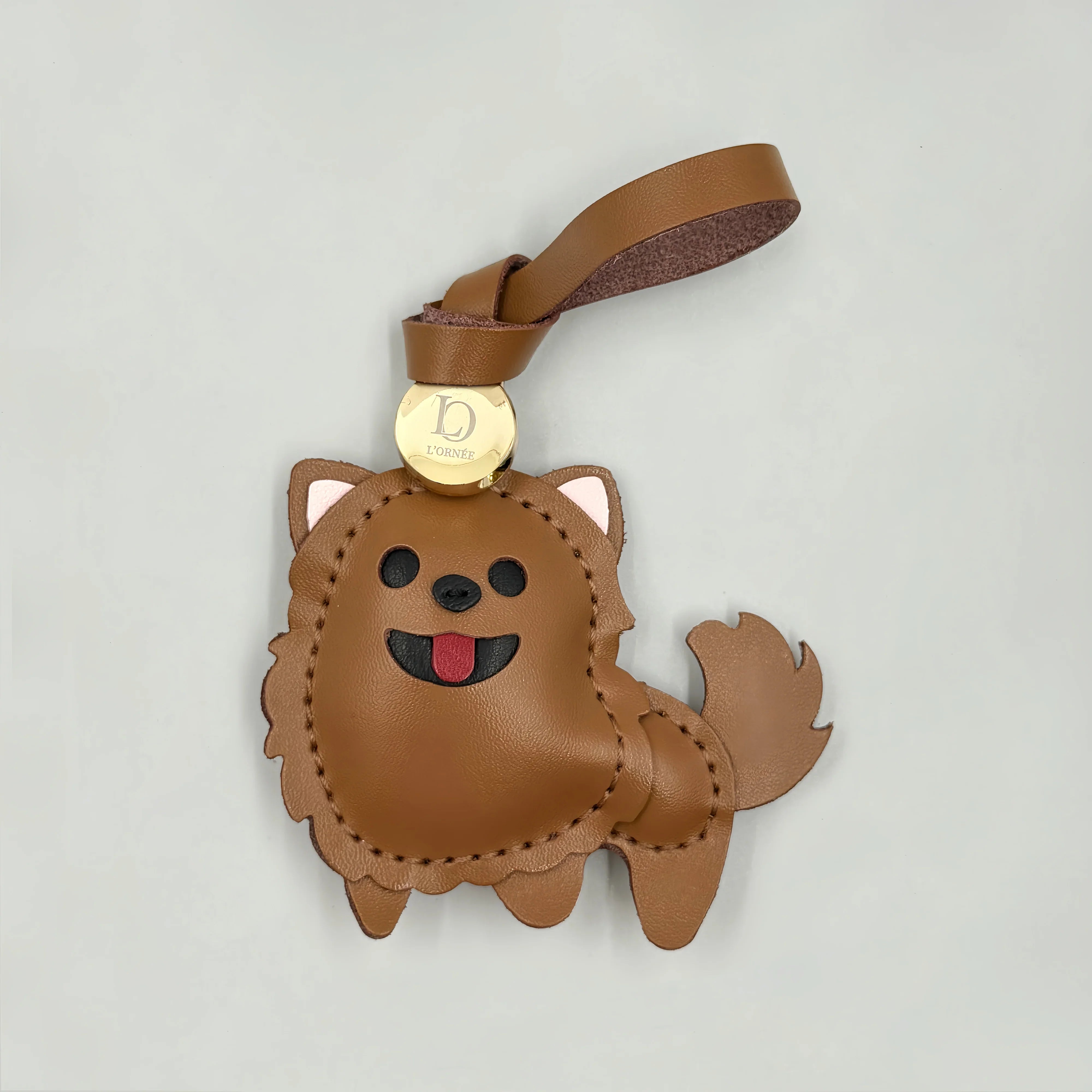 BROWN POMERANIAN CHARM bag charms