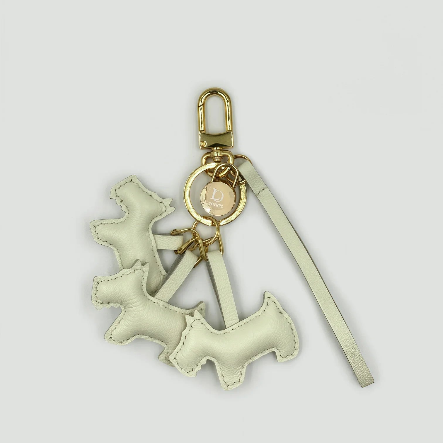 TRIPLE WHITE  SCOTTIE keychains