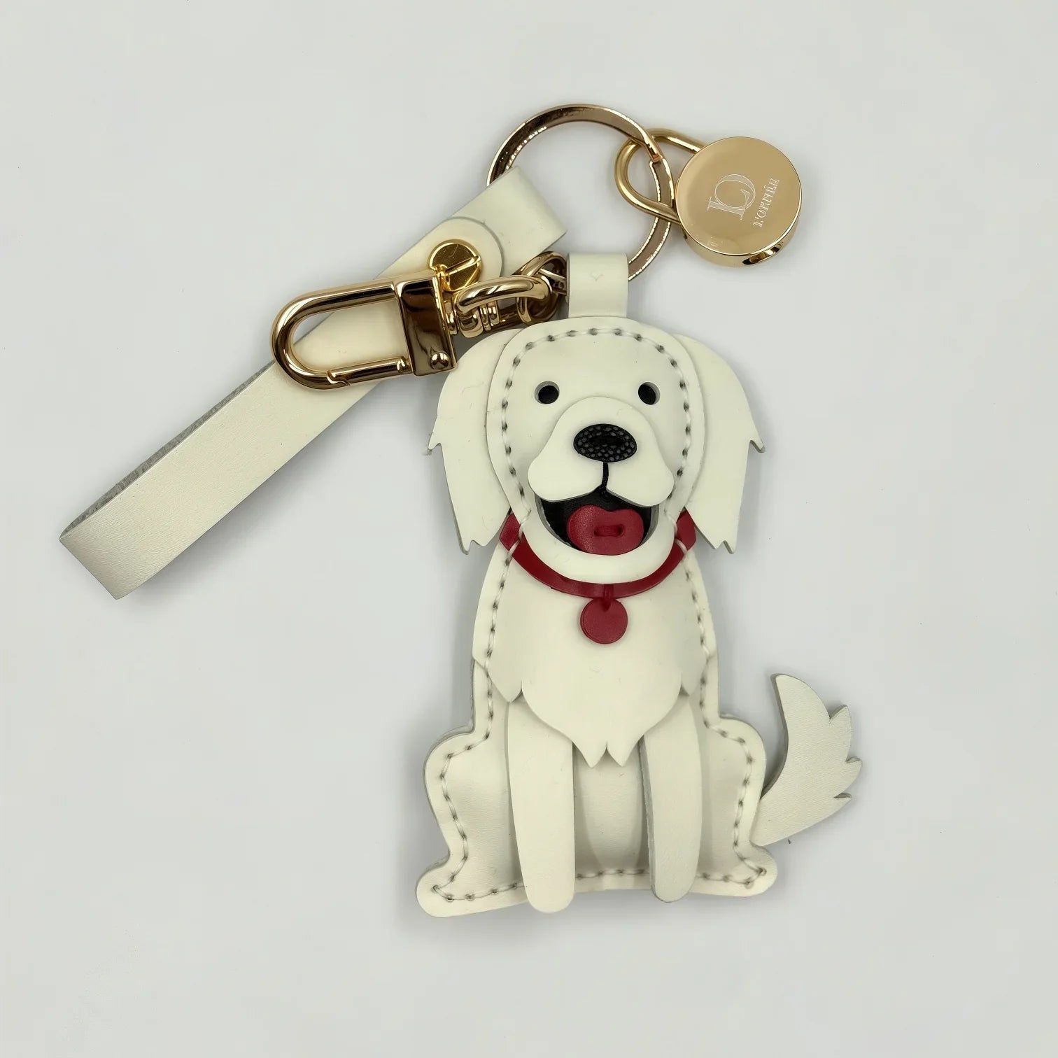 WHITE RETRIEVER CHARM bag charm