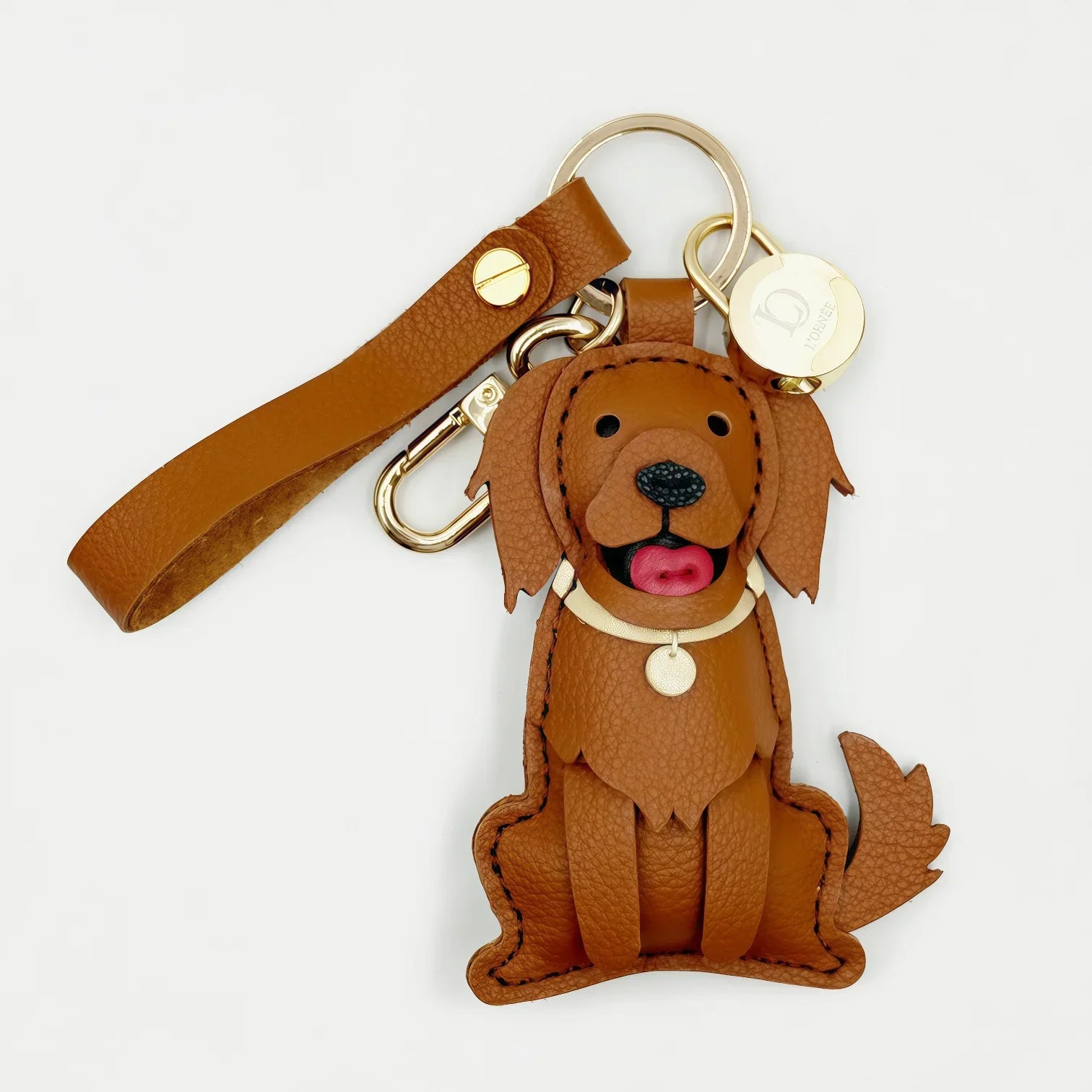 BROWN RETRIEVER CHARM keyrings