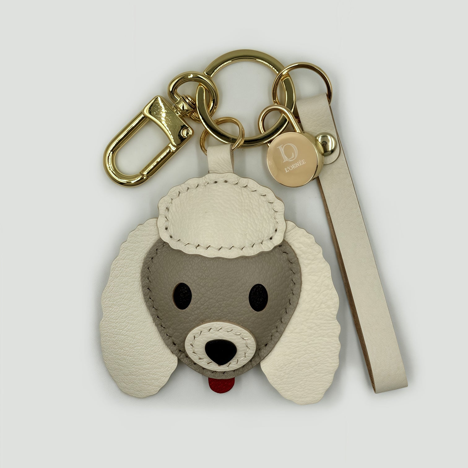 ASH CREAM STANDARD POODLE keyrings