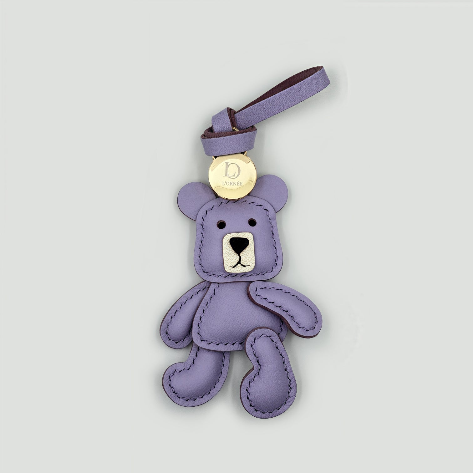 PURPLE TEDDY leather keychains