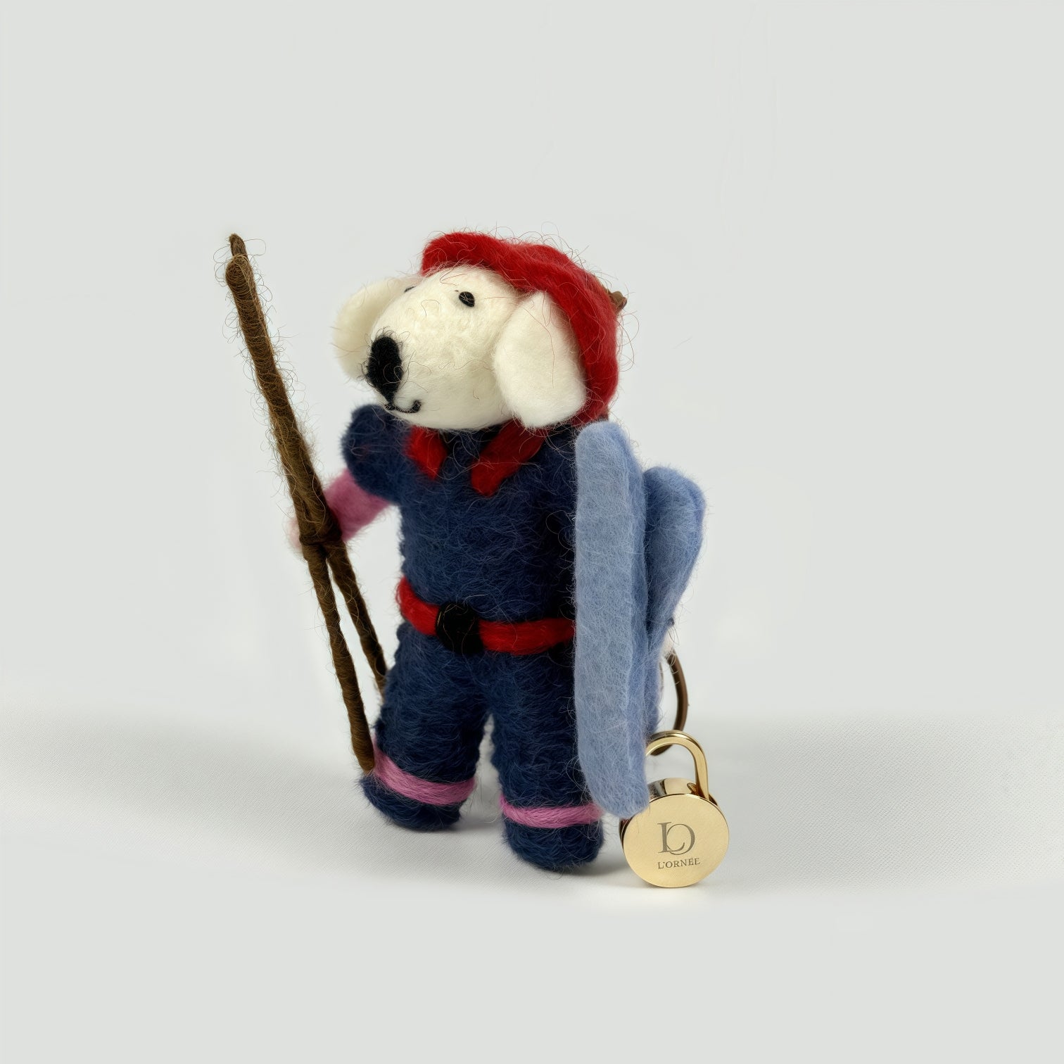 SKI DOG CHARM side shot