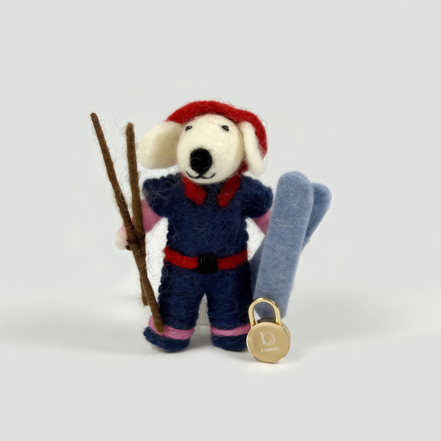 SKI DOG CHARM front shot