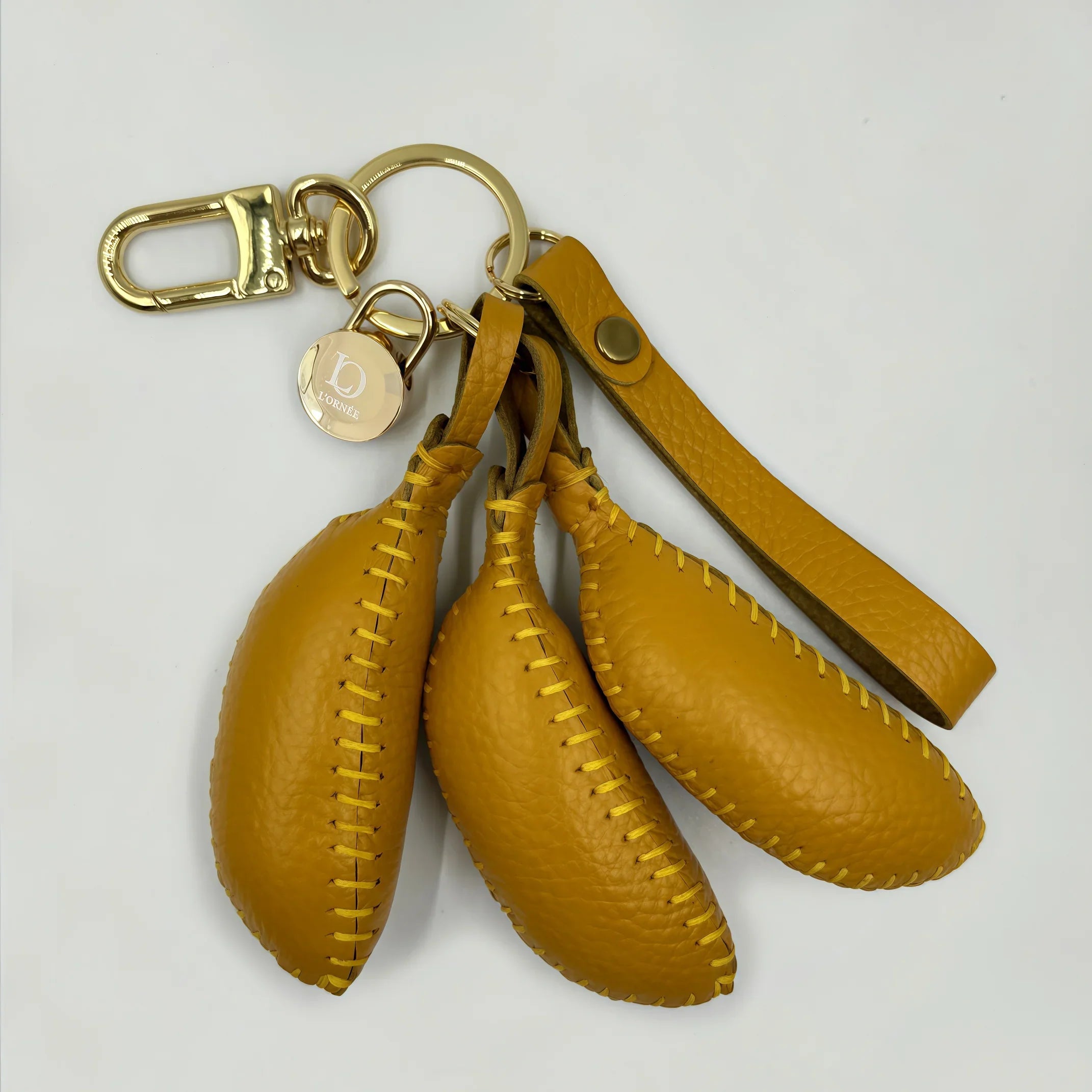 TRIPLE BANANA CHARM leather charm